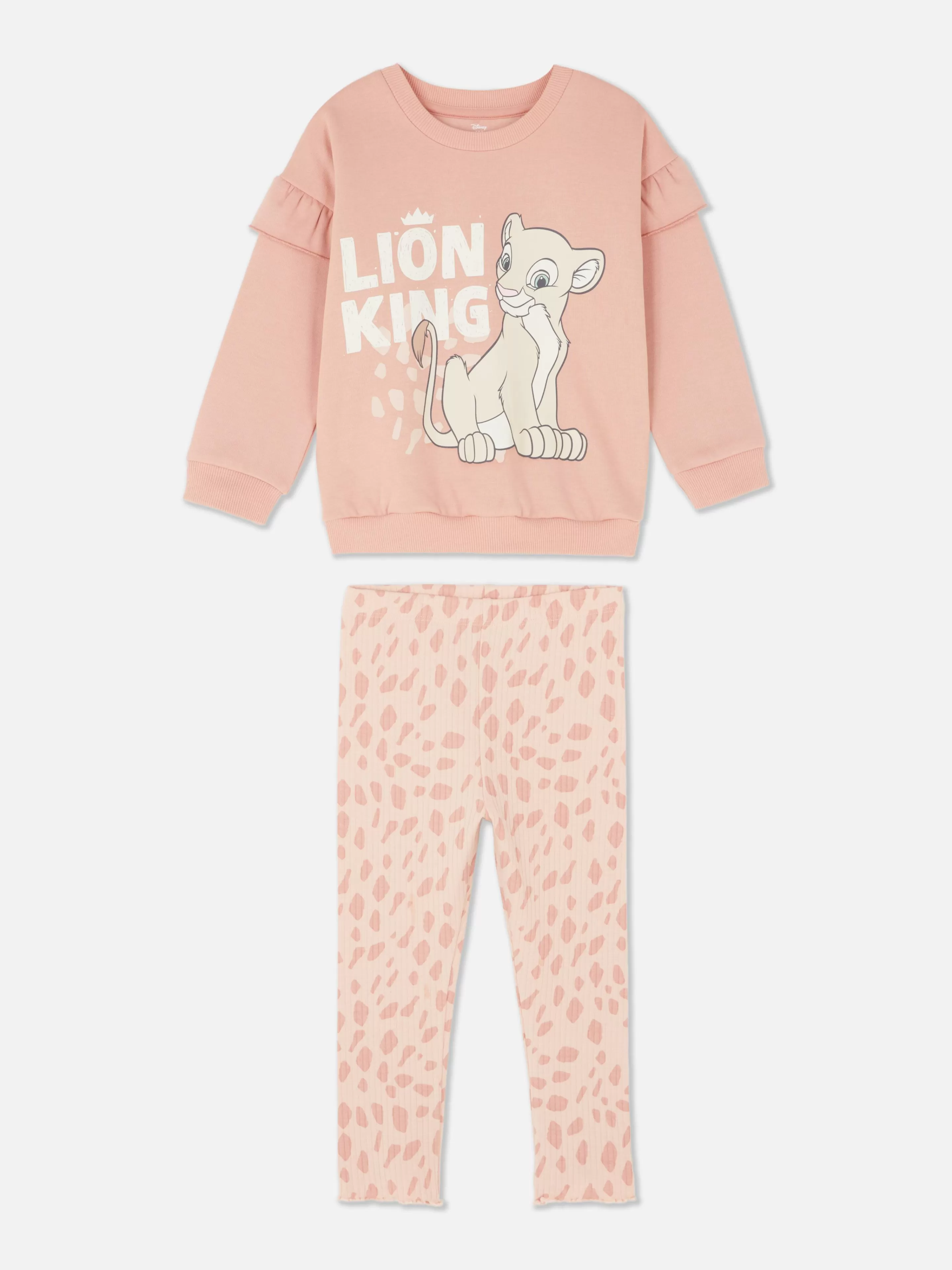 Conjuntos E Visuais*Primark Camisola Gola Redonda/leggings Disney O Rei Leão 30.º Aniversário Nala Cor-de-rosa