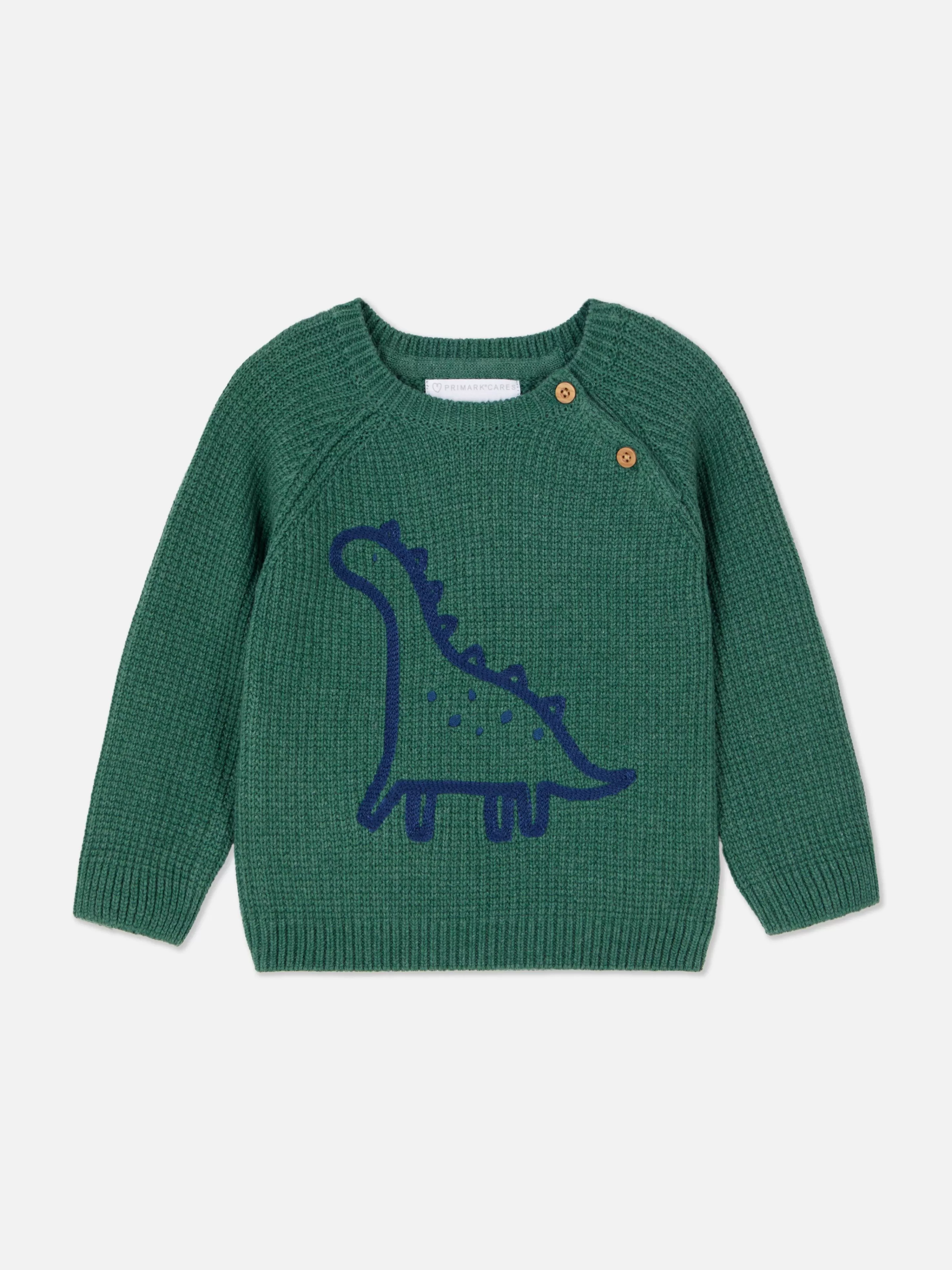 Camisolas E Casacos De Malha*Primark Camisola Malha Dinossauro Verde