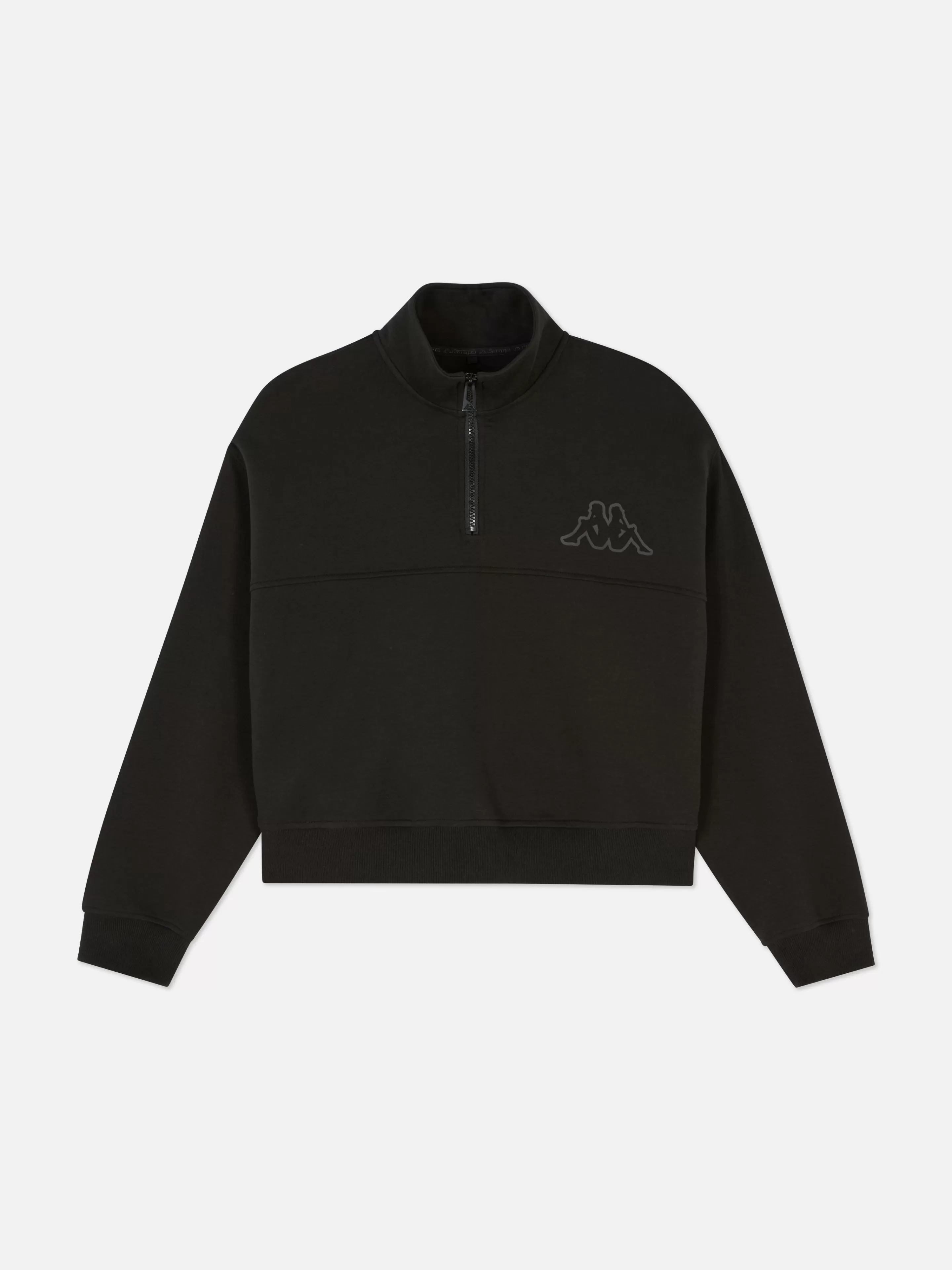 Roupas De Ginásio E De Desporto*Primark Camisola Meio Fecho Correr Kappa X Preto