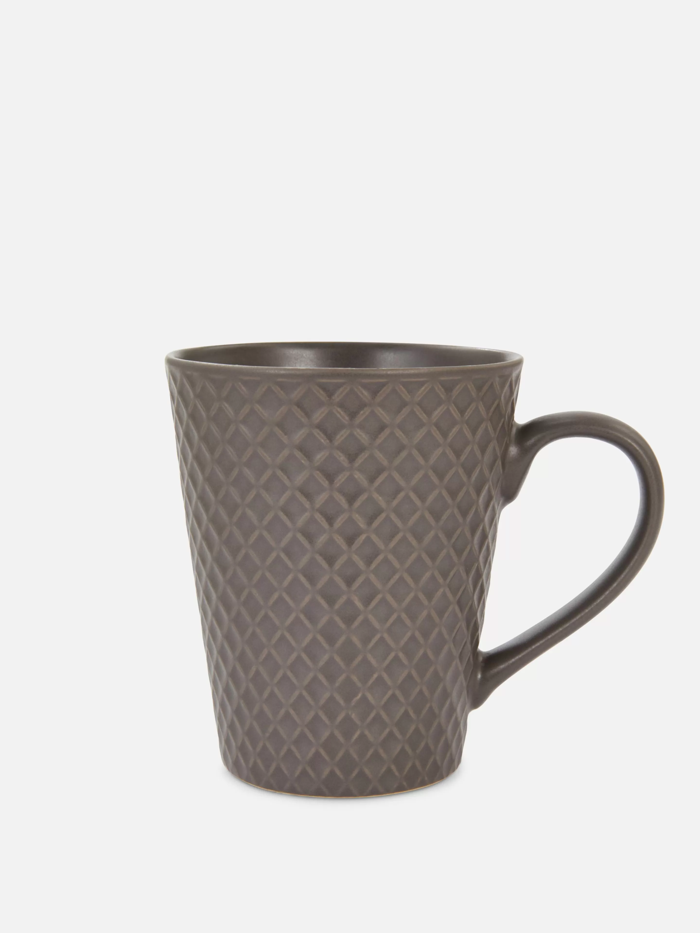 Copos E Canecas*Primark Caneca Pequeno-almoço Relevo Cinzento