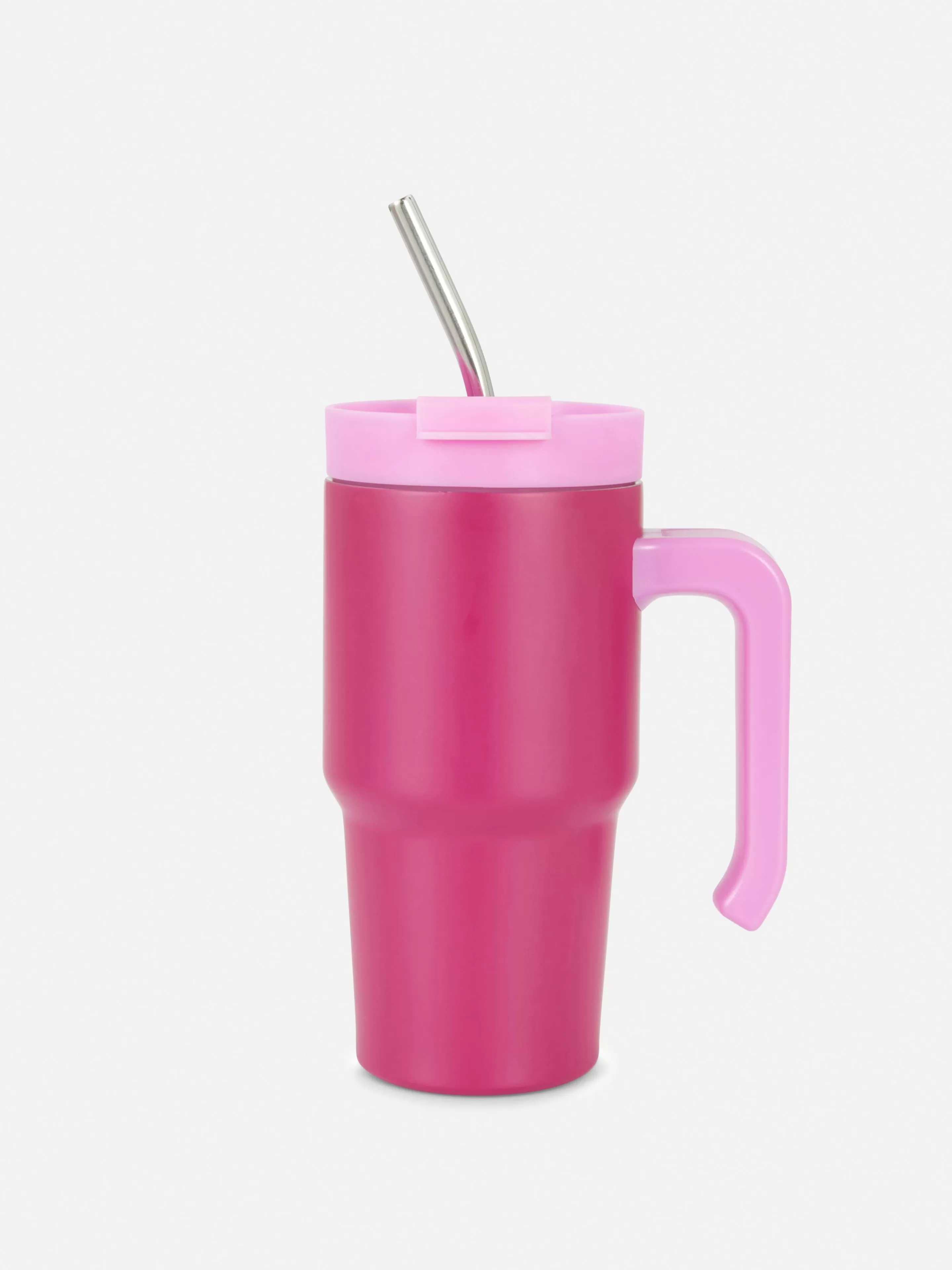 Copos E Canecas*Primark Caneca Viagem Aço Inoxidável 600 Ml Fúcsia