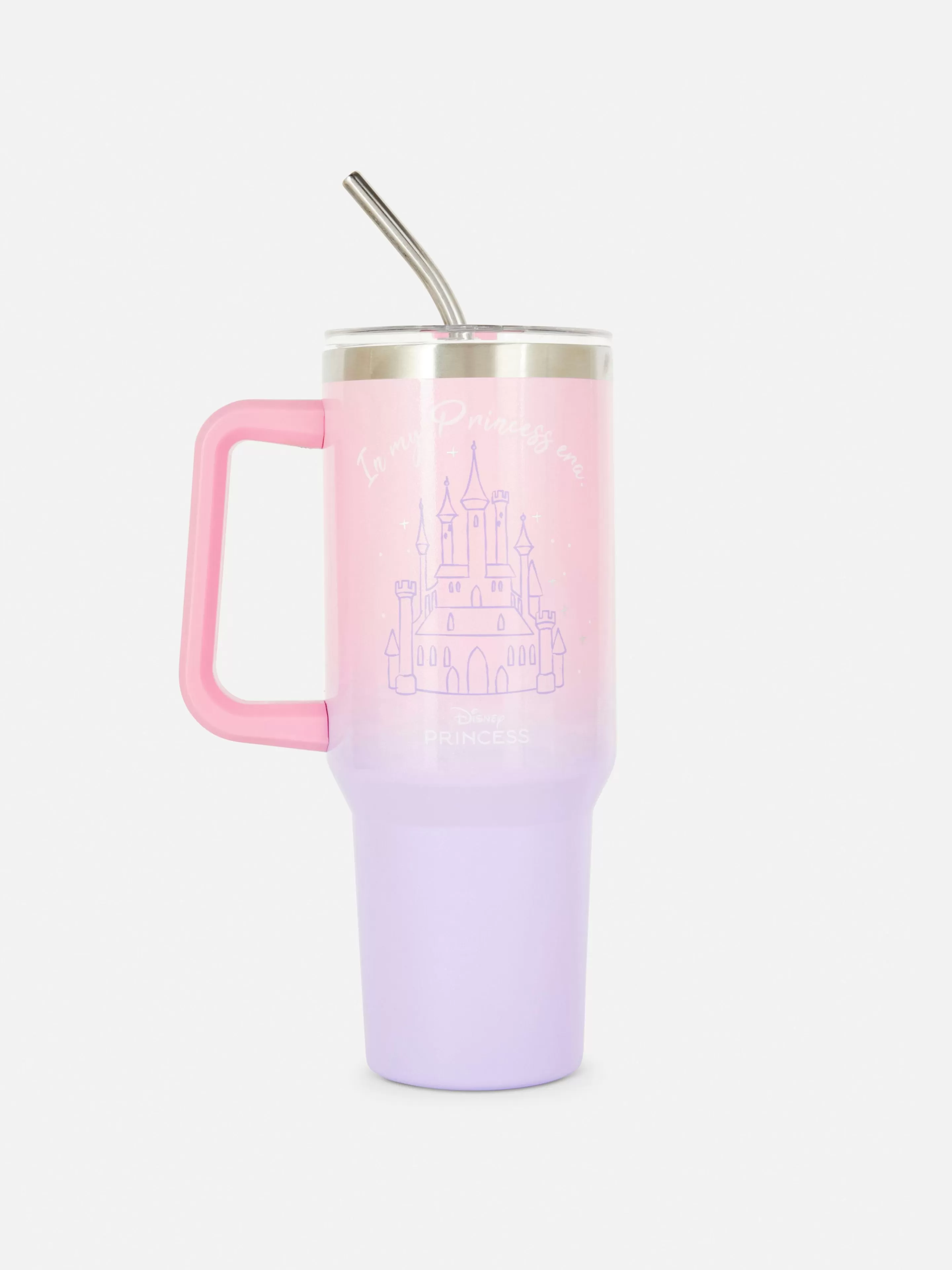 Copos E Canecas*Primark Caneca Viagem Aço Inoxidável Princesas Disney Cor-de-rosa