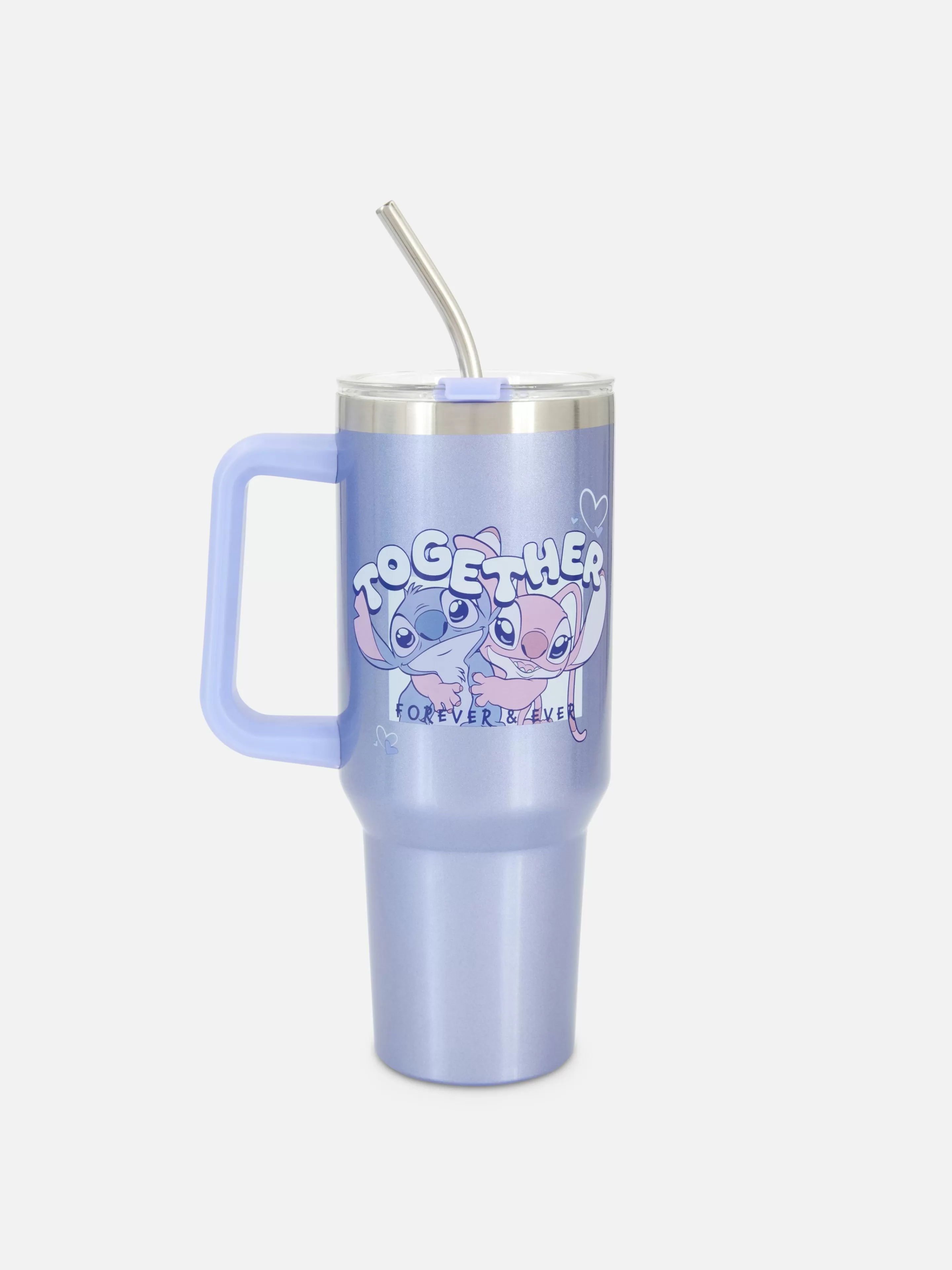 Copos E Canecas*Primark Caneca Viagem Disney Stitch E Angel Roxo