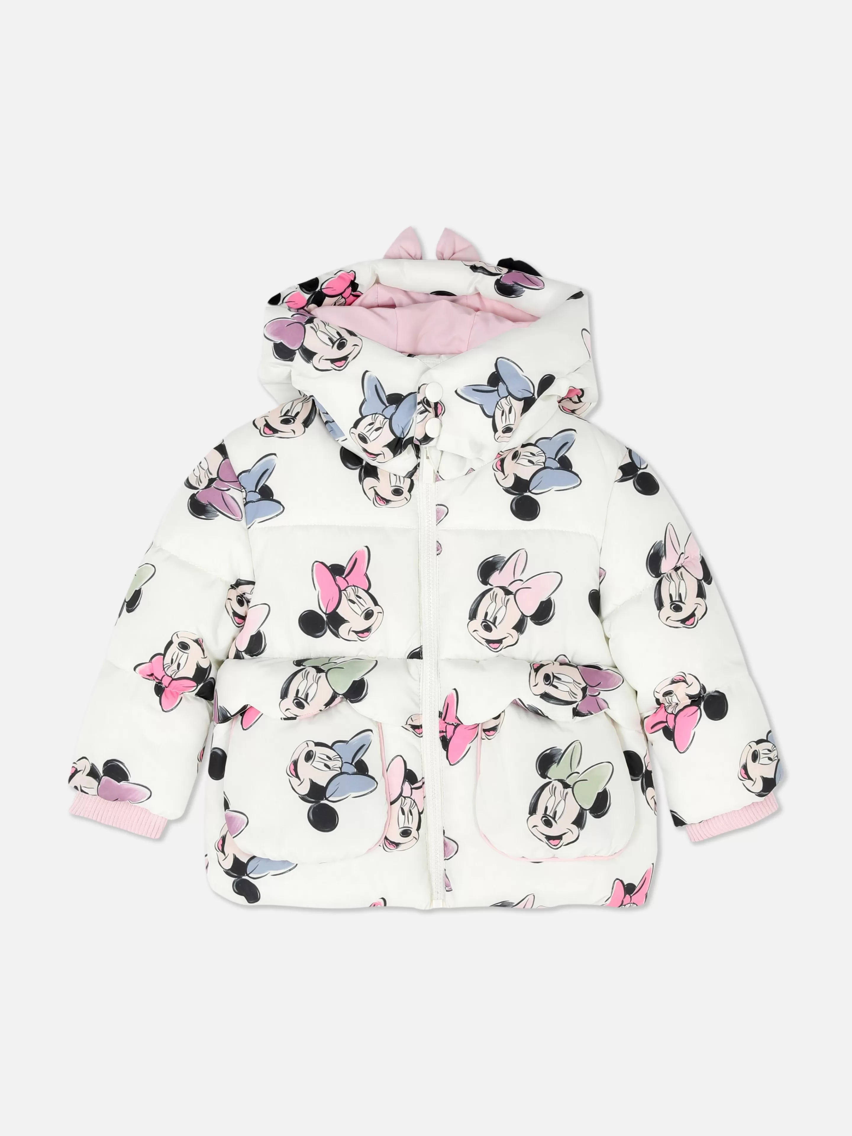 Casacos E Blusões*Primark Casaco Acolchoado Disney Minnie Cor-de-rosa