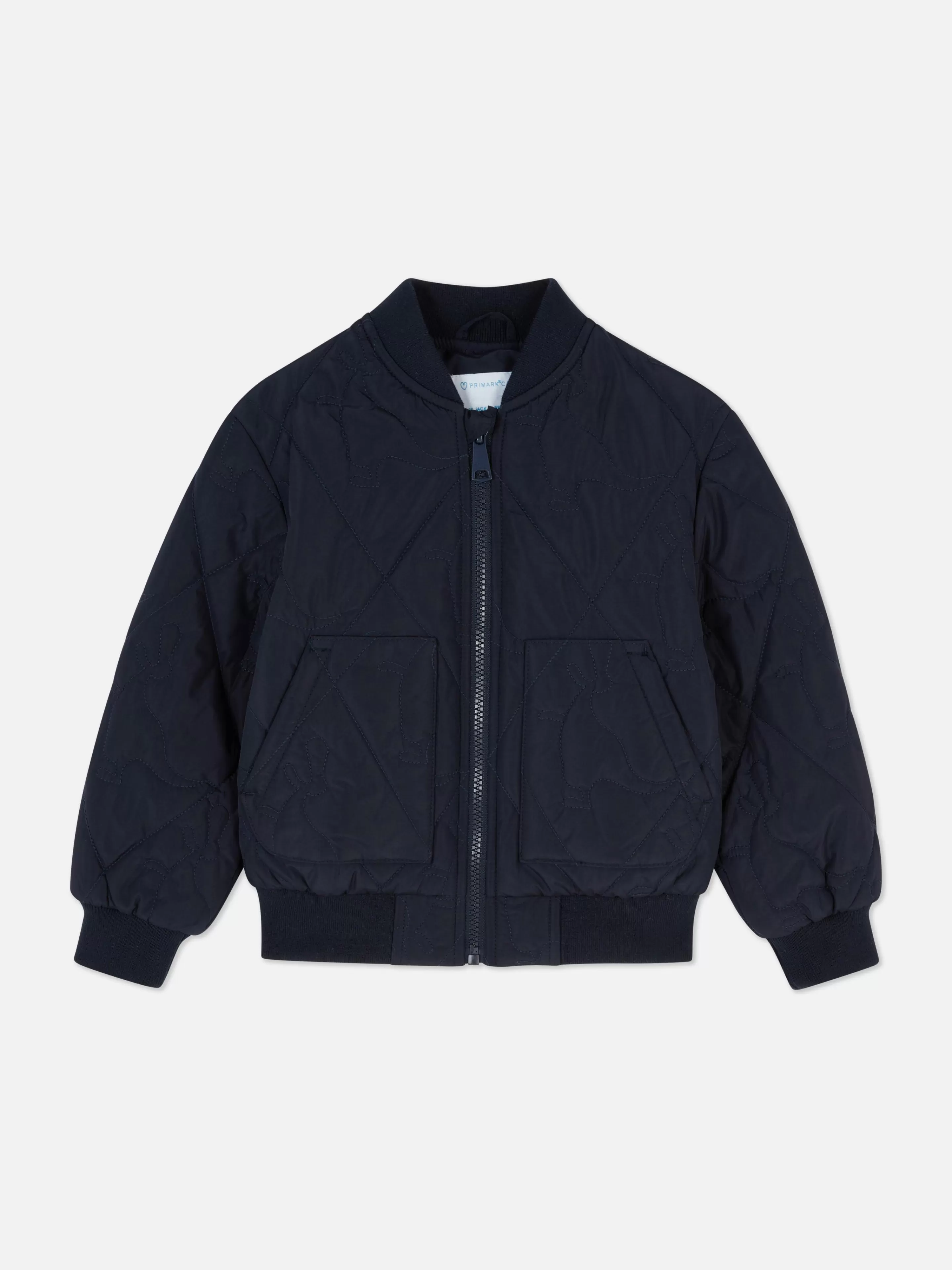 Casacos E Blusões*Primark Casaco Bomber Acolchoado Azul-marinho