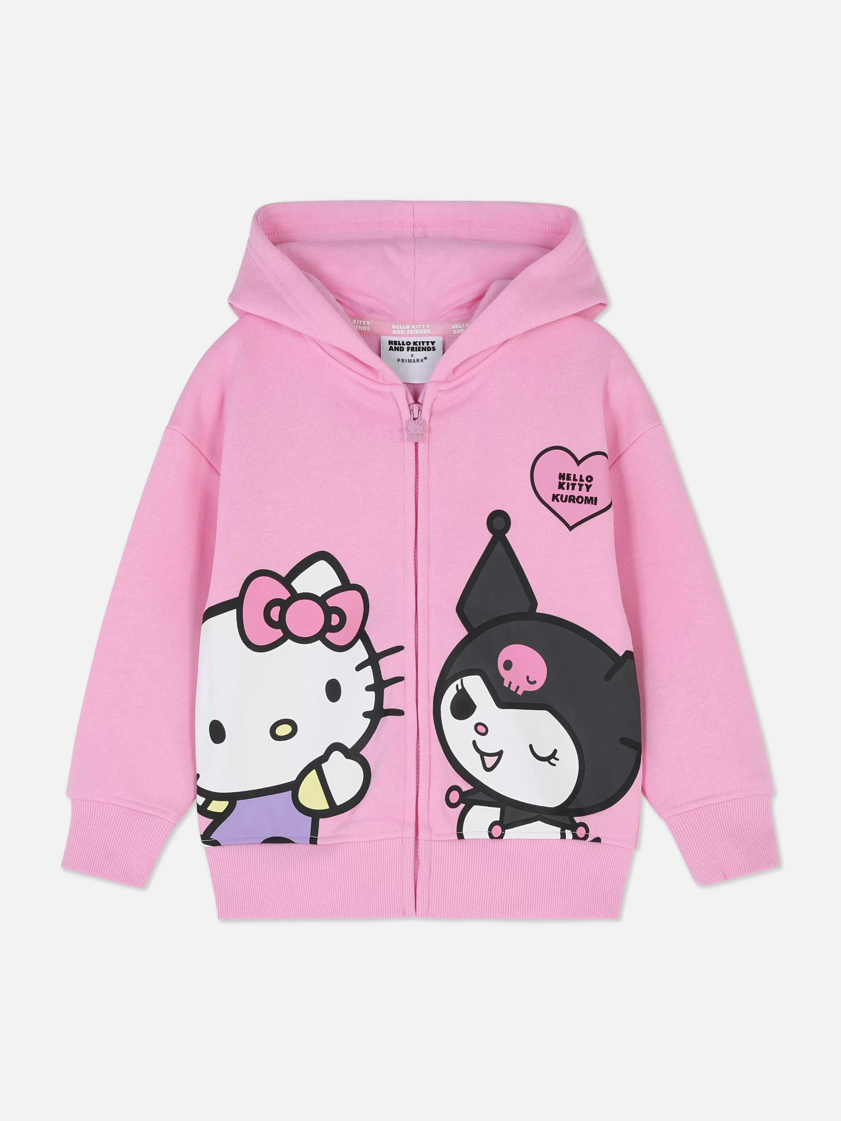 Camisolas Com E Sem Capuz*Primark Casaco Capuz Fecho Correr Hello Kitty And Friends Cor-de-rosa