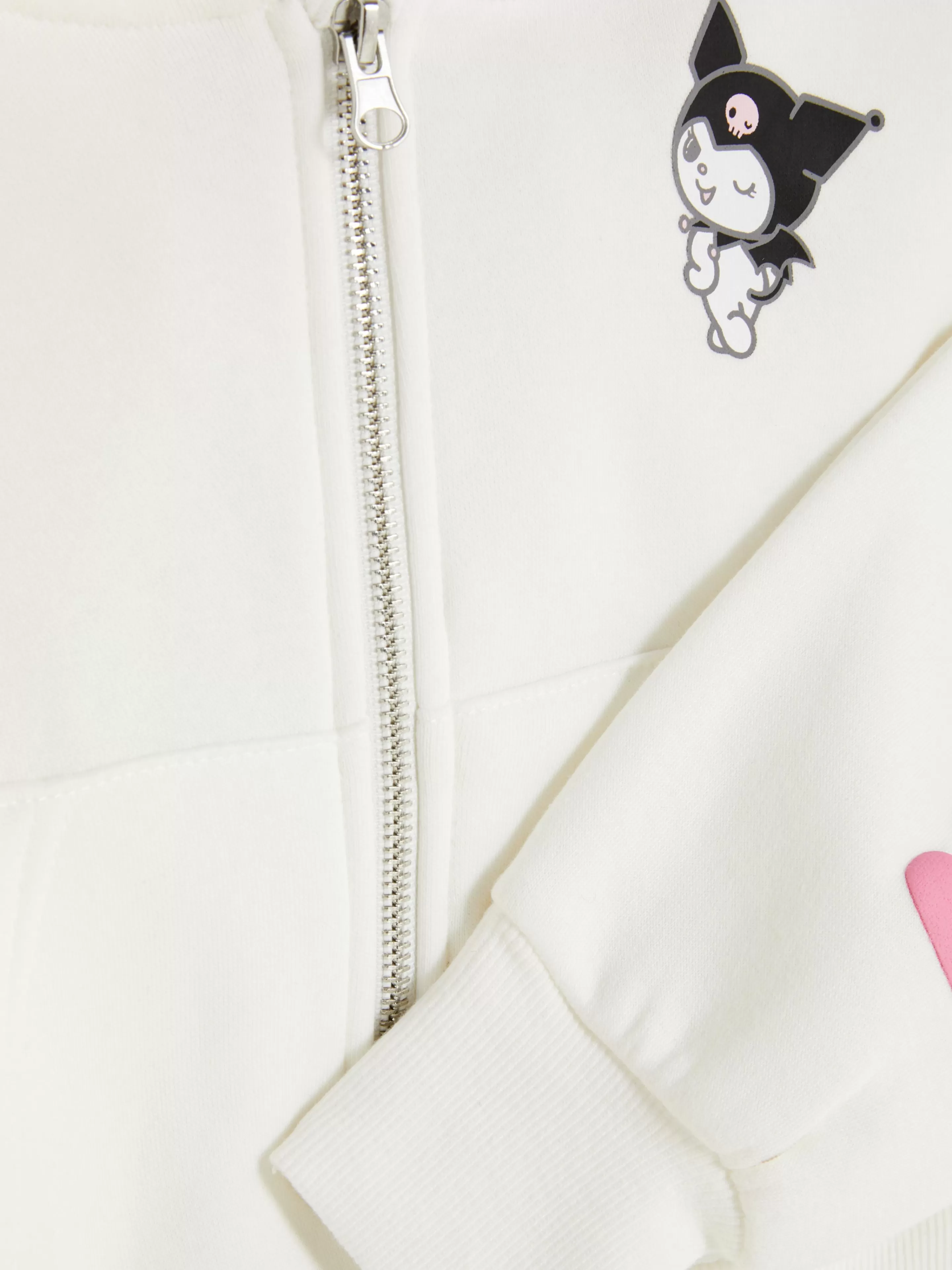 Camisolas Com E Sem Capuz*Primark Casaco Capuz Fecho Correr Hello Kitty Kuromi Branco