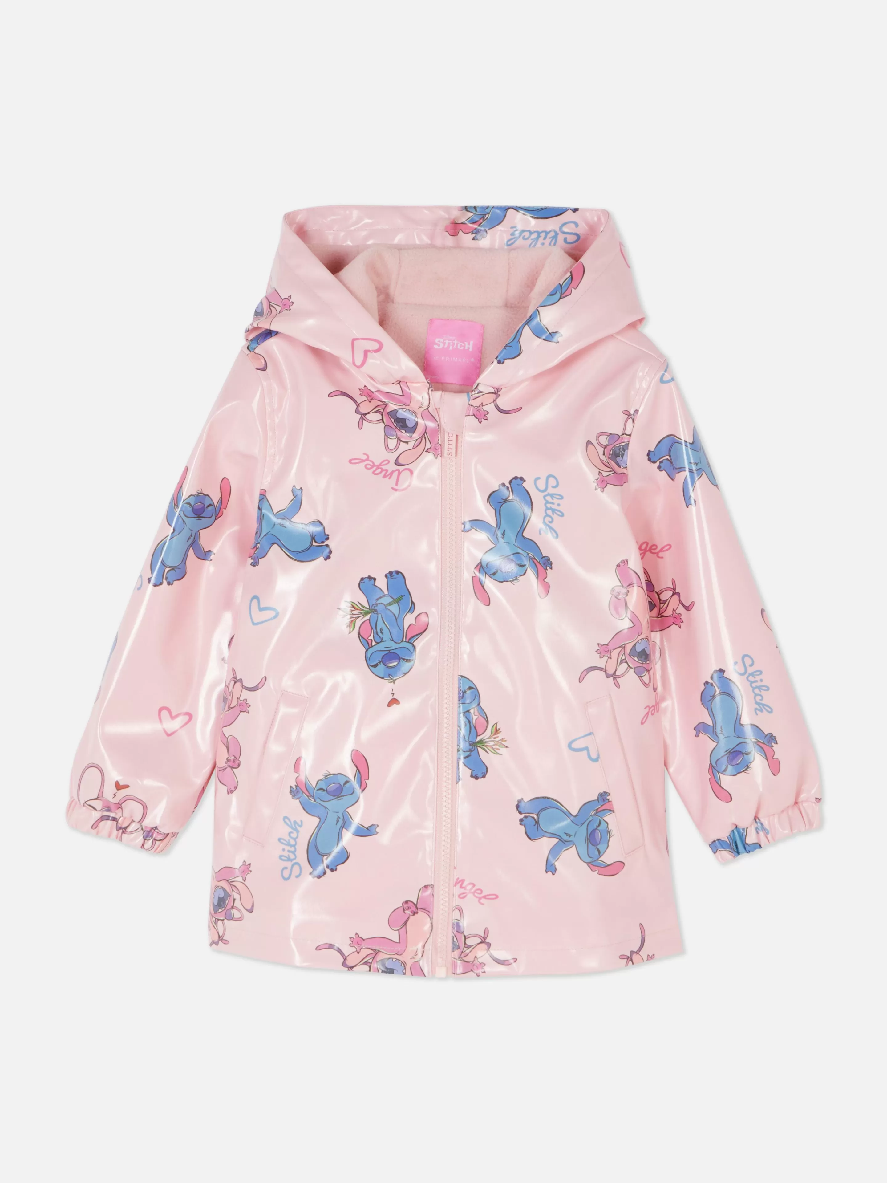 Casacos E Blusões*Primark Casaco De Chuva Disney Stitch Cor-de-rosa