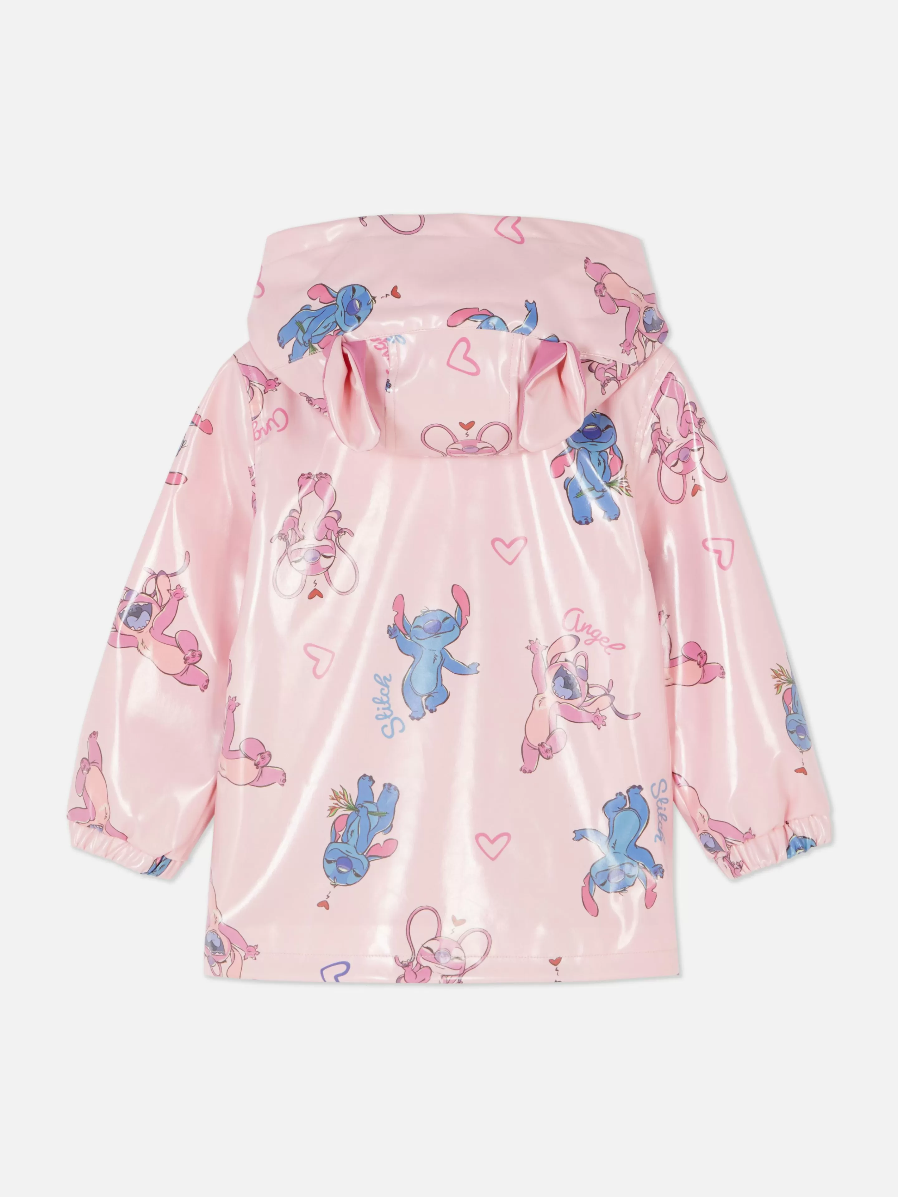 Casacos E Blusões*Primark Casaco De Chuva Disney Stitch Cor-de-rosa