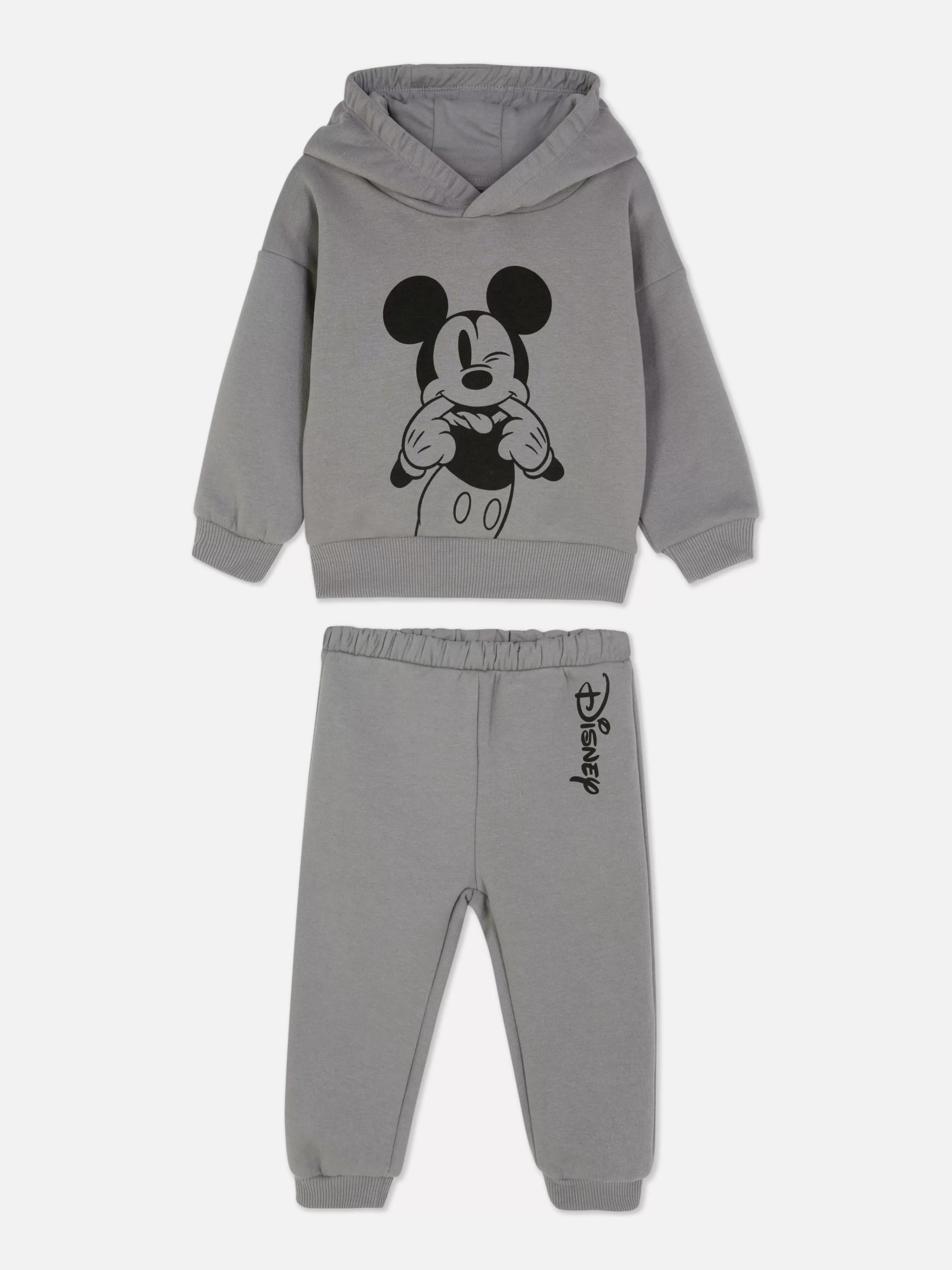 Conjuntos E Visuais*Primark Conj. Coord. Camisola Capuz/calças Treino Disney Mickey Cinzento