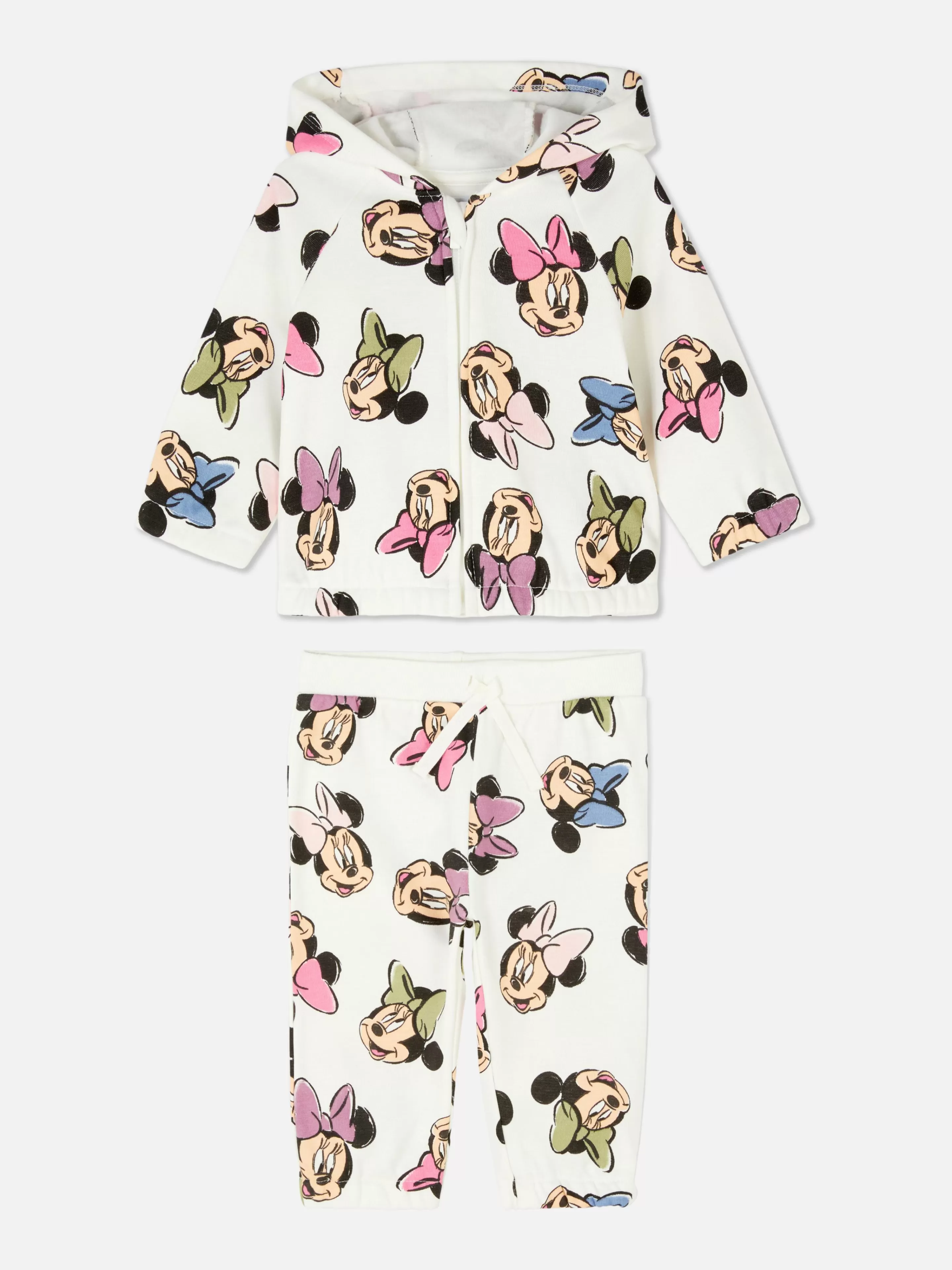 Conjuntos E Visuais*Primark Conj Coord Casaco Capuz/calças Treino Disney Minnie Multicolor