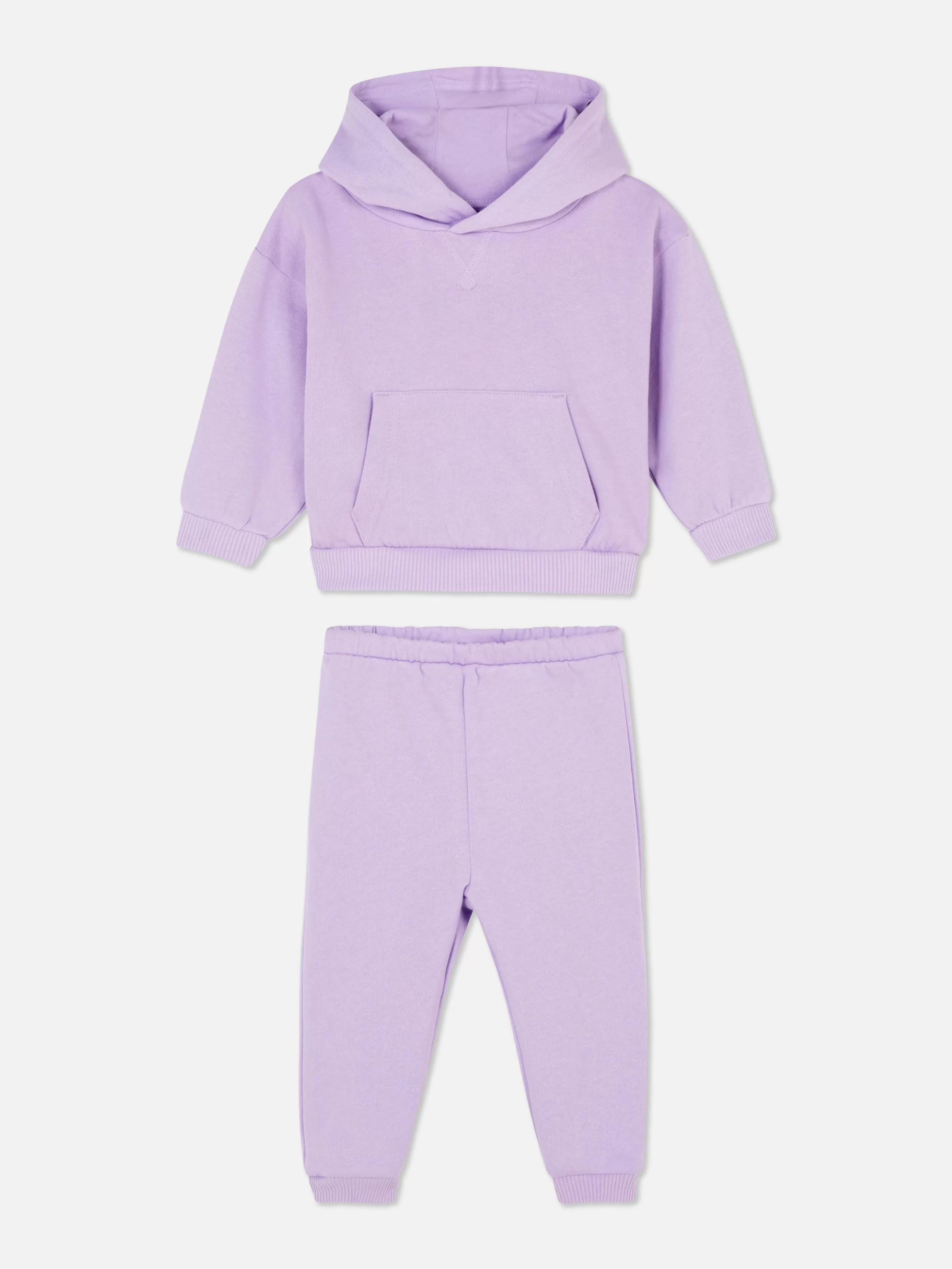 Conjuntos E Visuais*Primark Conjunto Camisola Capuz Calças Treino Roxo