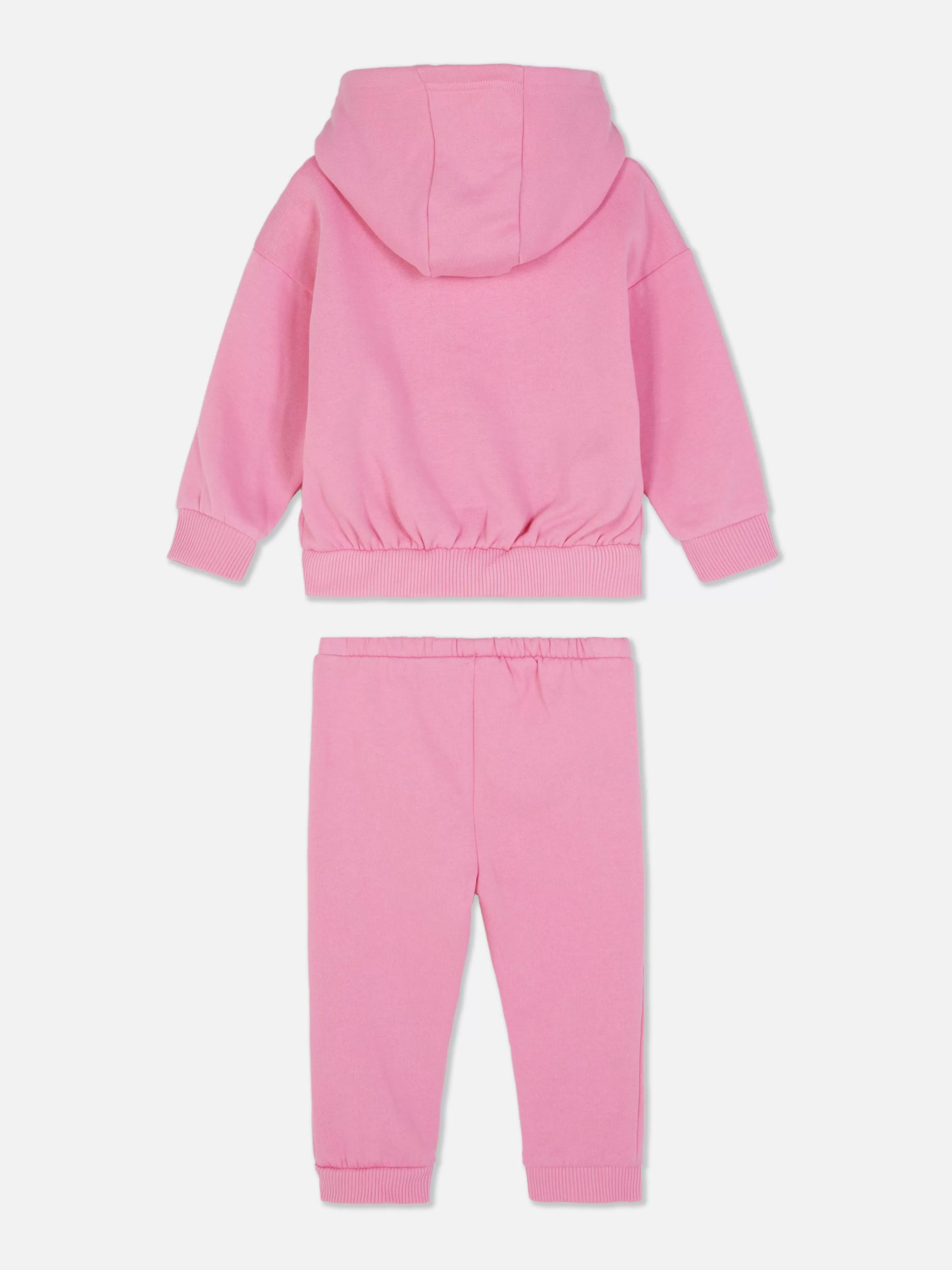 Conjuntos E Visuais*Primark Conjunto Camisola Capuz Calças Treino Cor-de-rosa