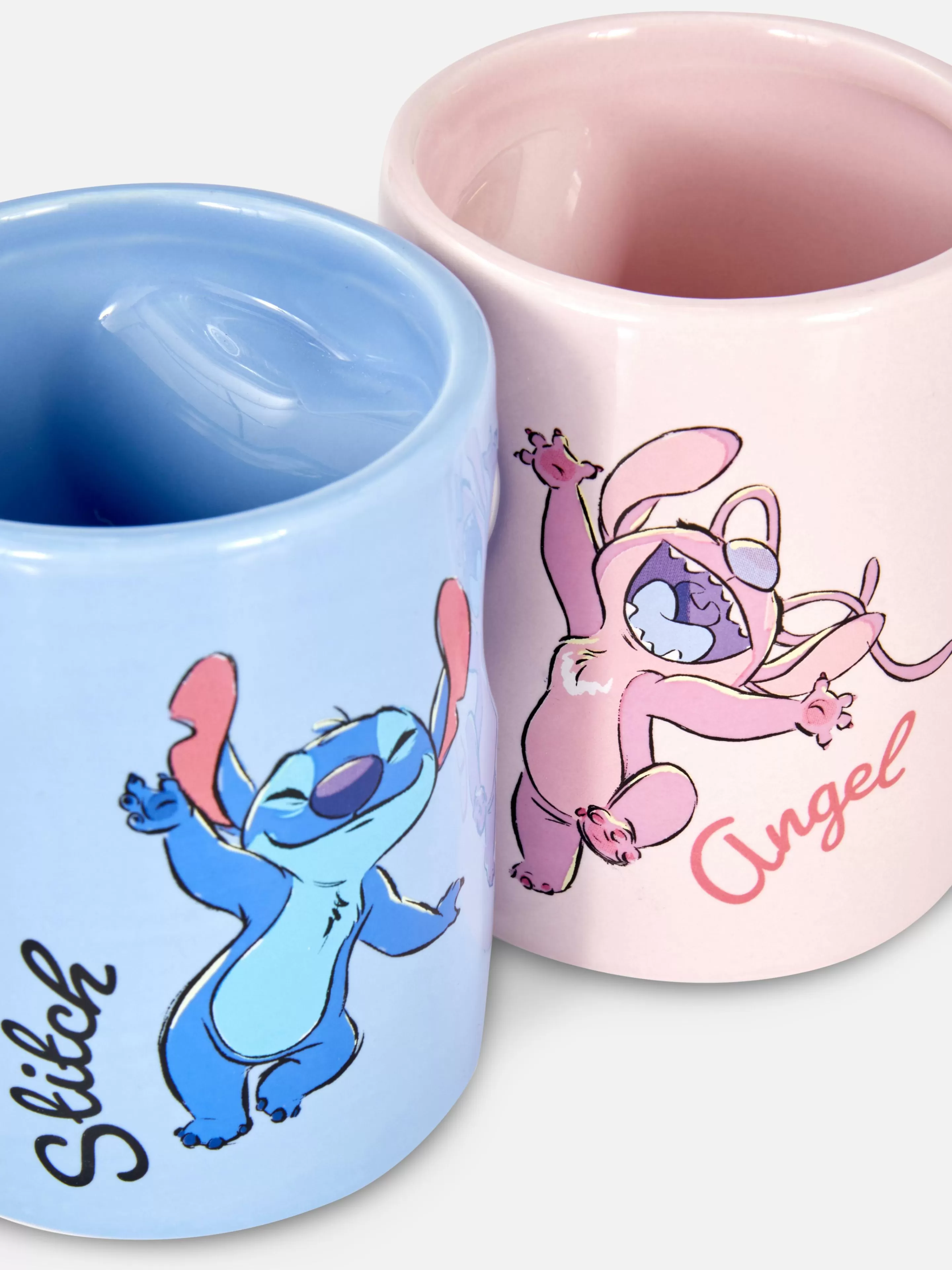 Copos E Canecas*Primark Conjunto Canecas Coração Disney Stitch & Angel Multicolor