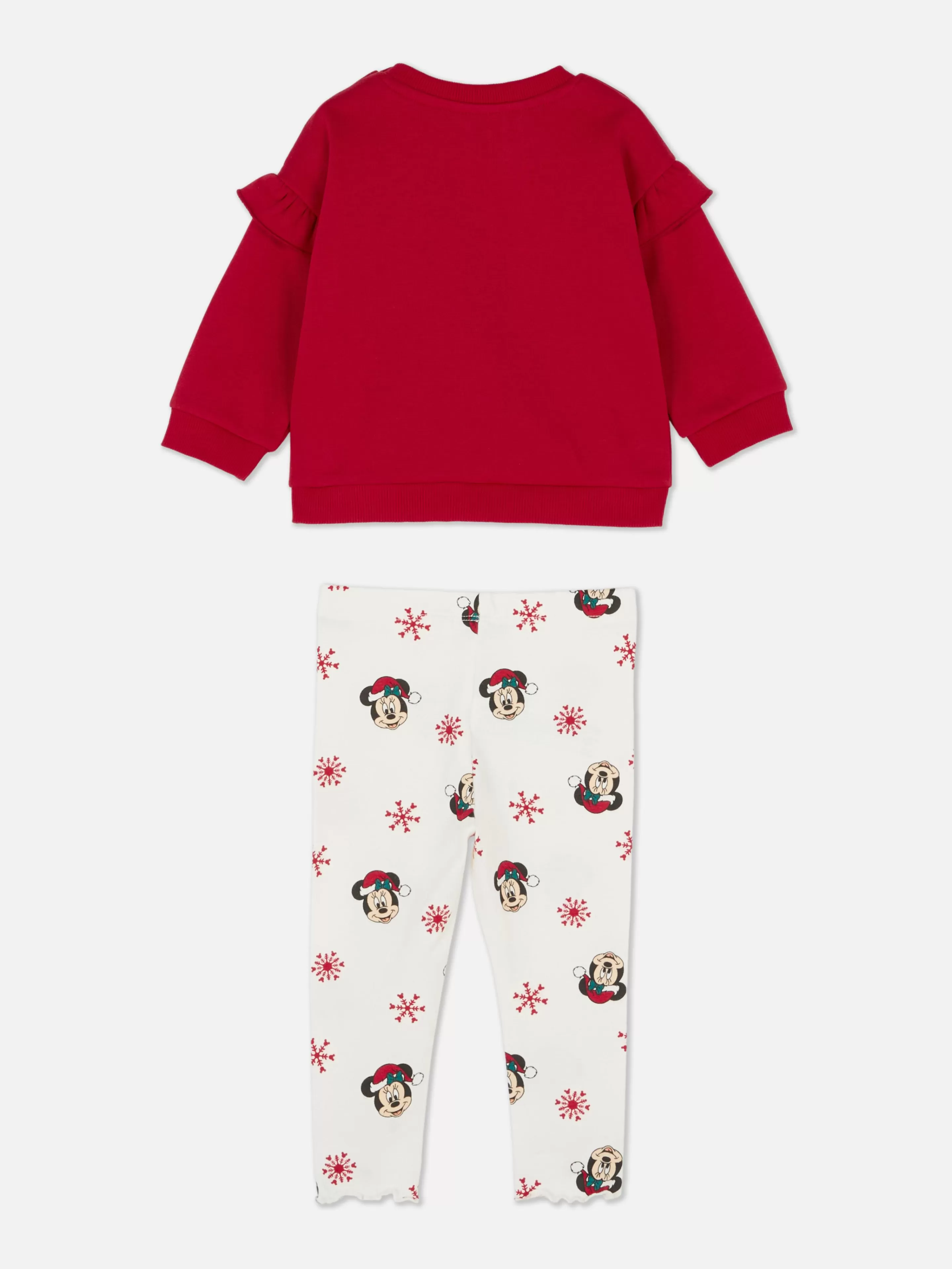 Conjuntos E Visuais*Primark Conjunto Coordenado Camisola/leggings Natal Disney Minnie Vermelho