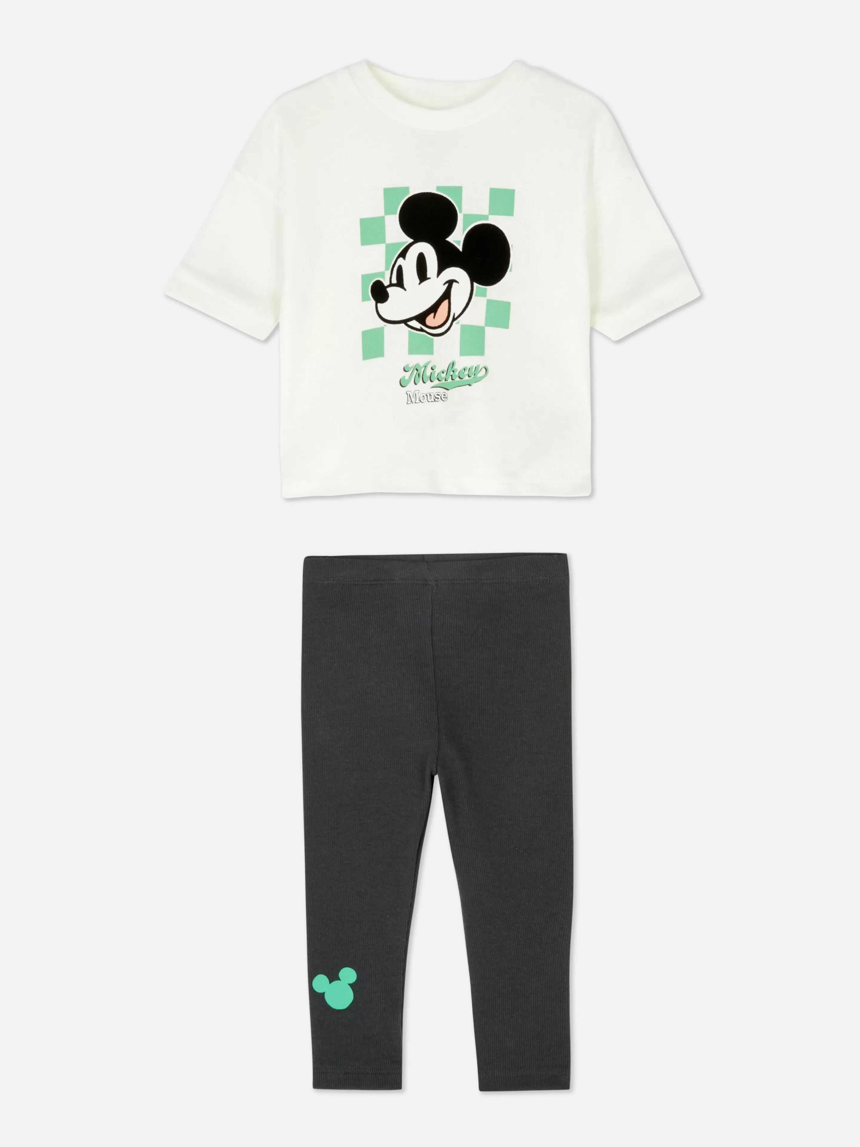 Conjuntos E Visuais*Primark Conjunto Loungewear Disney Mickey Mouse Verde