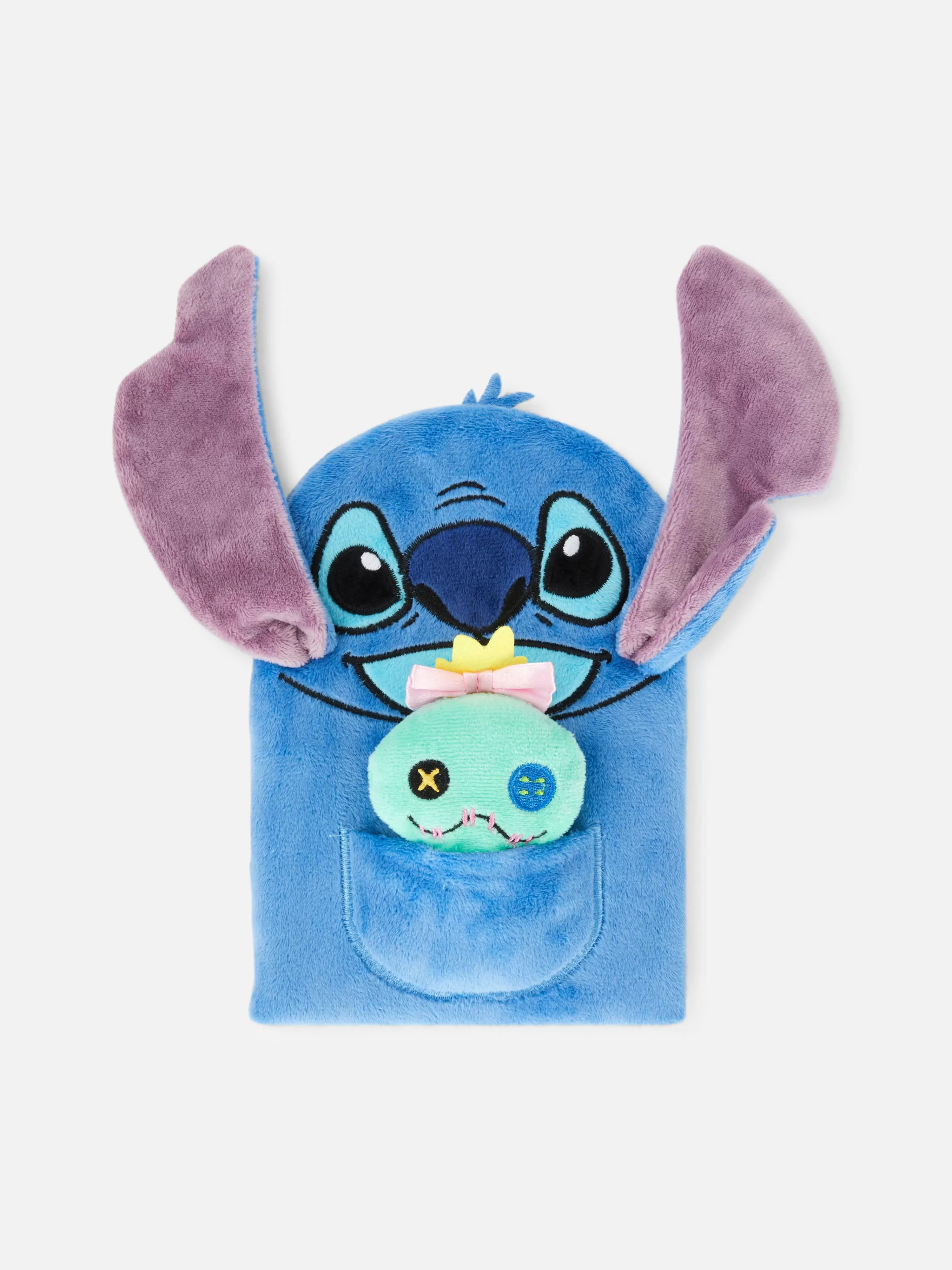 Blocos De Notas*Primark Diário Brinquedo Peluche Disney's Stitch & Scrump Cor-de-rosa