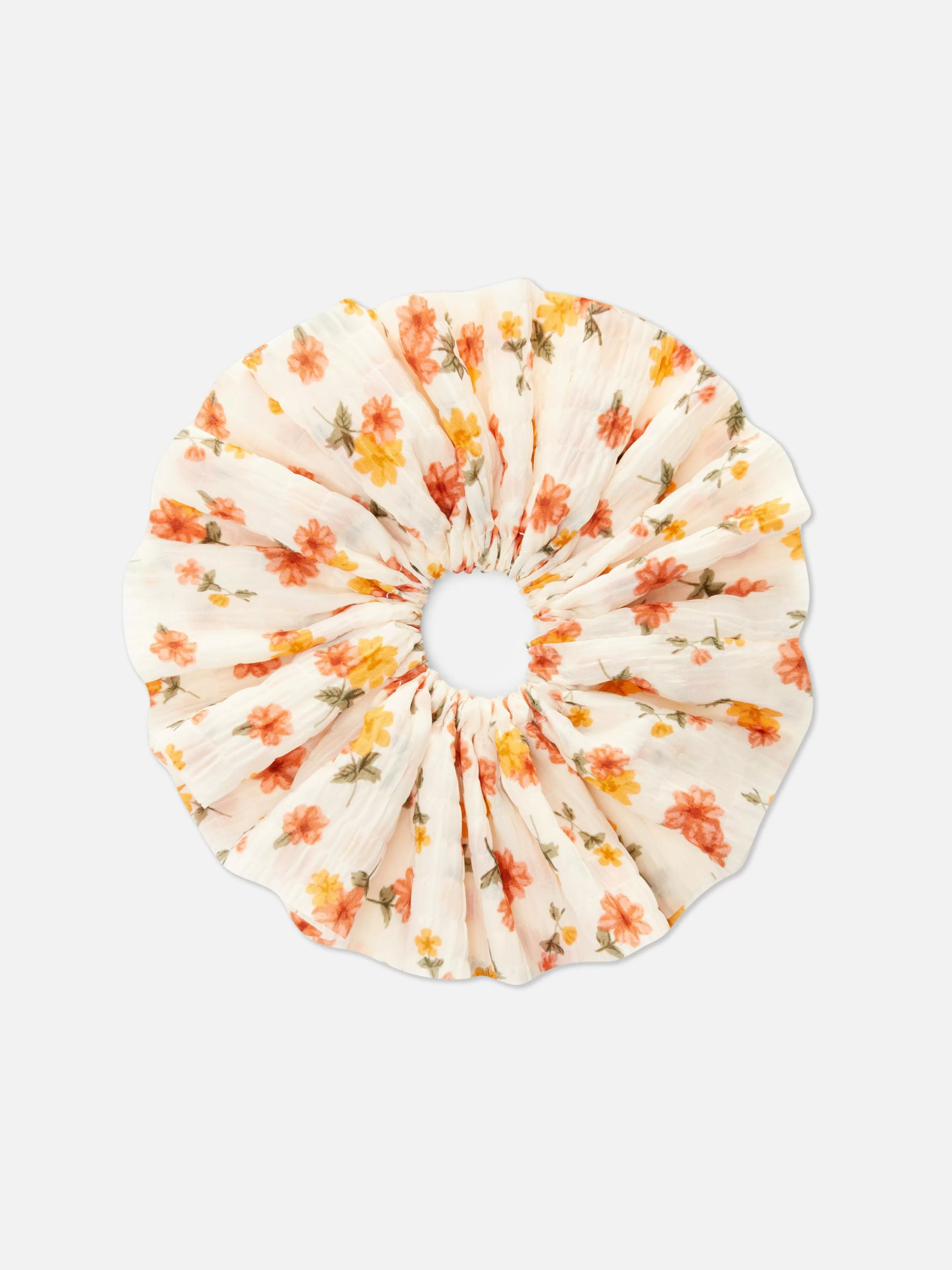 Acessórios De Cabelo*Primark Elástico Cabelo Jumbo Padrão Floral Cor de laranja