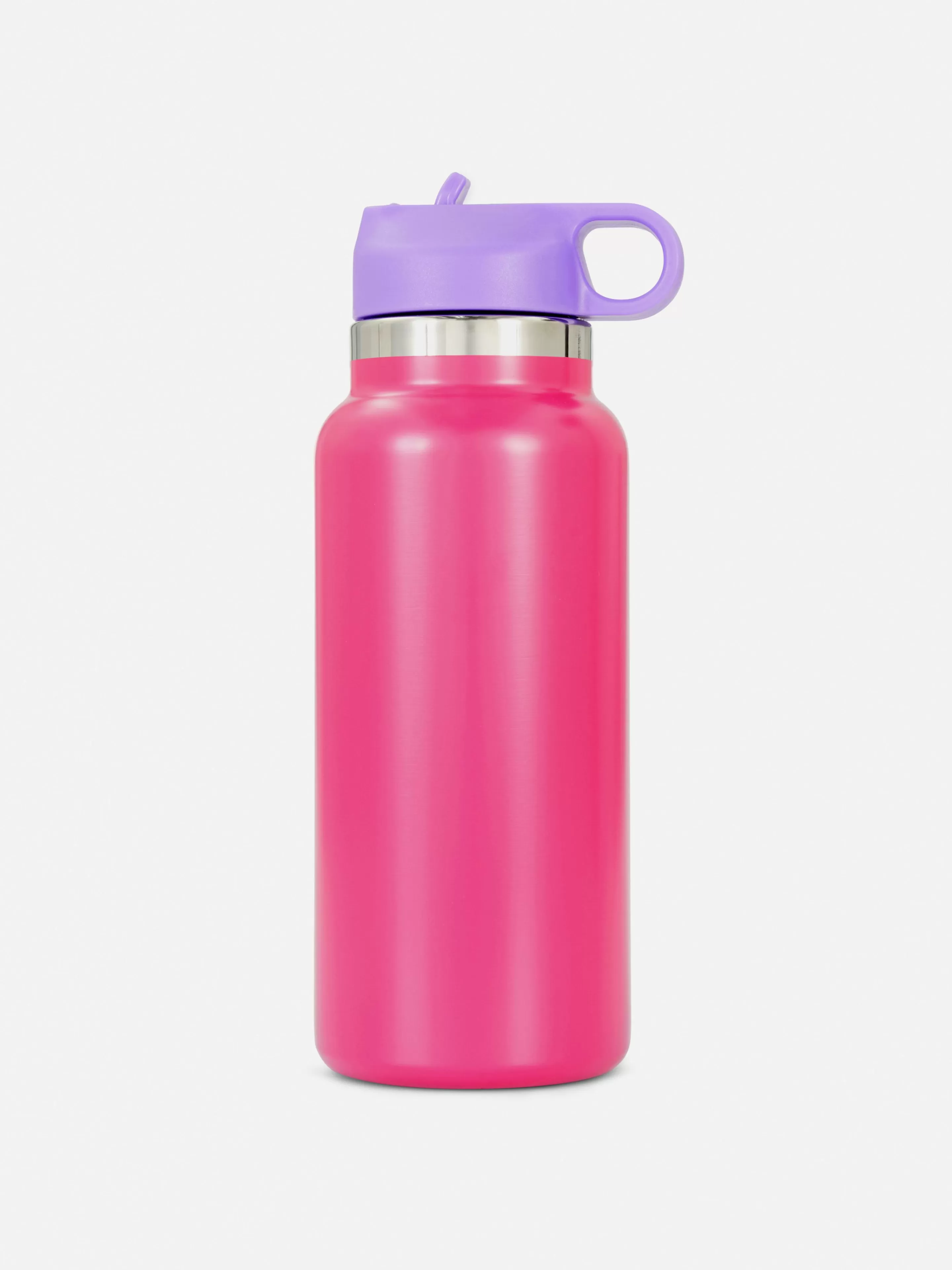 Copos E Canecas*Primark Garrafa água Palha Bloco Cor Rosa-choque