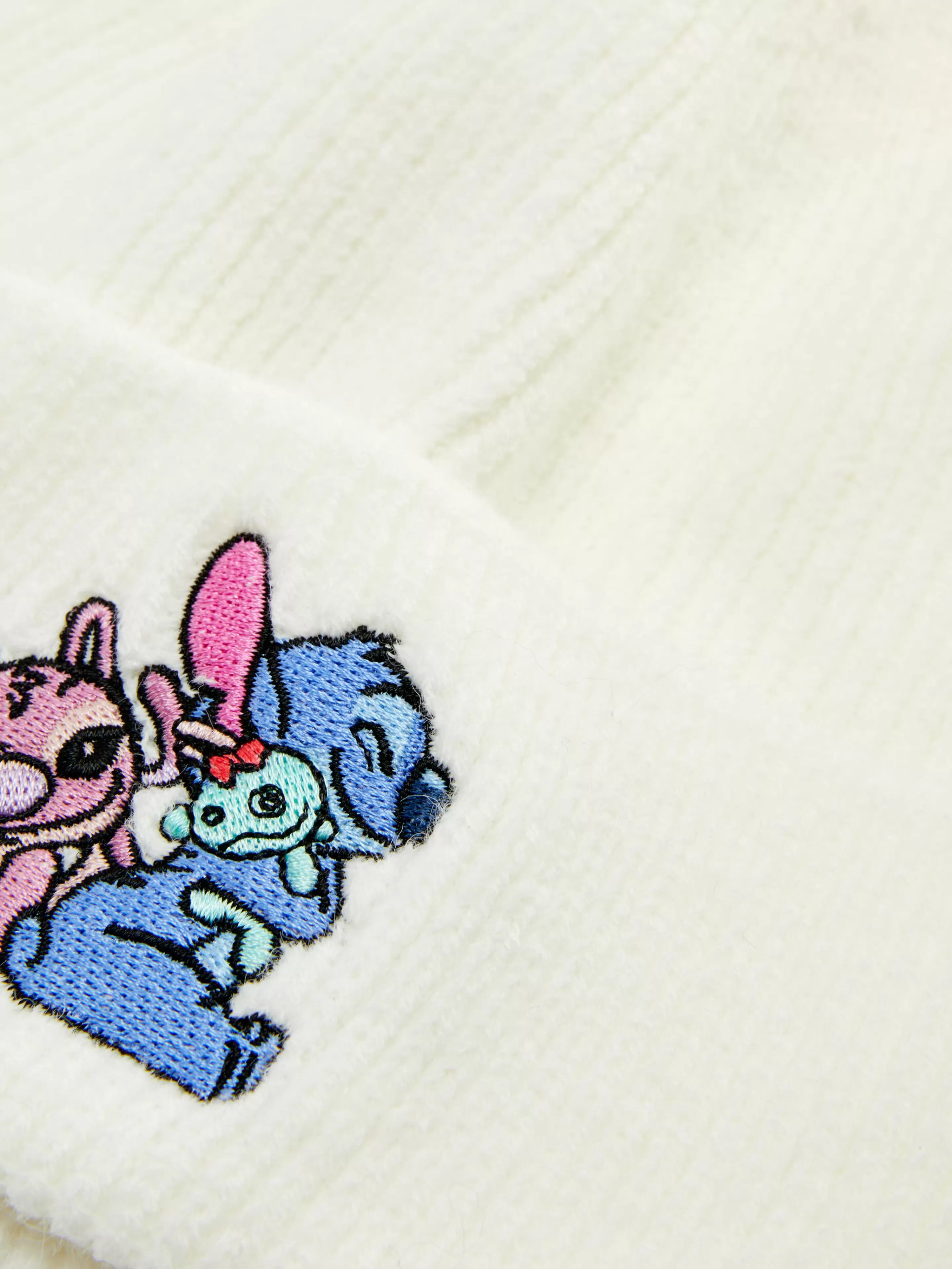 Chapéus, Luvas E Cachecóis*Primark Gorro Canelado Disney Stitch Cru