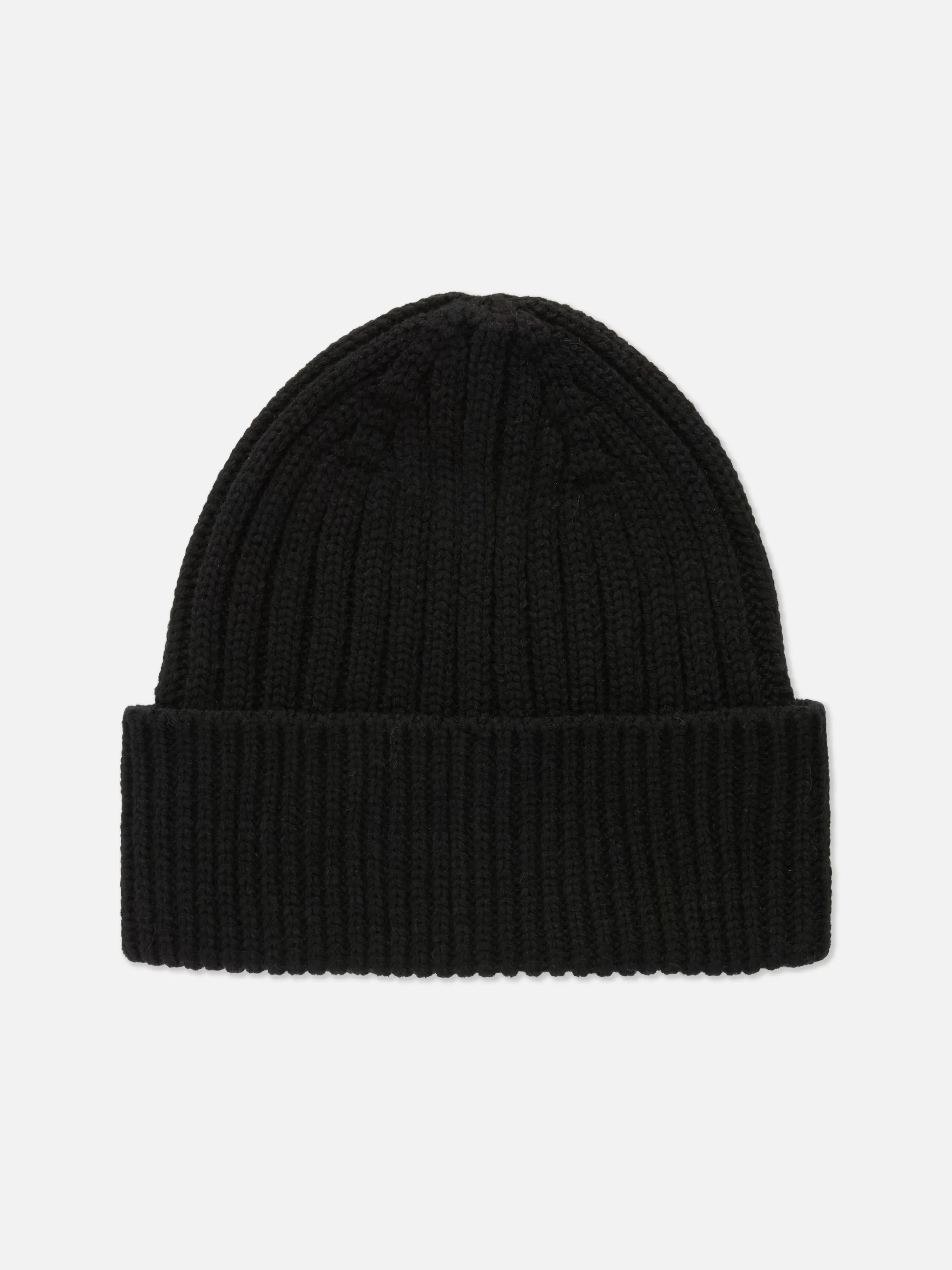 Chapéus, Luvas E Cachecóis*Primark Gorro Canelado Malha Grossa Preto