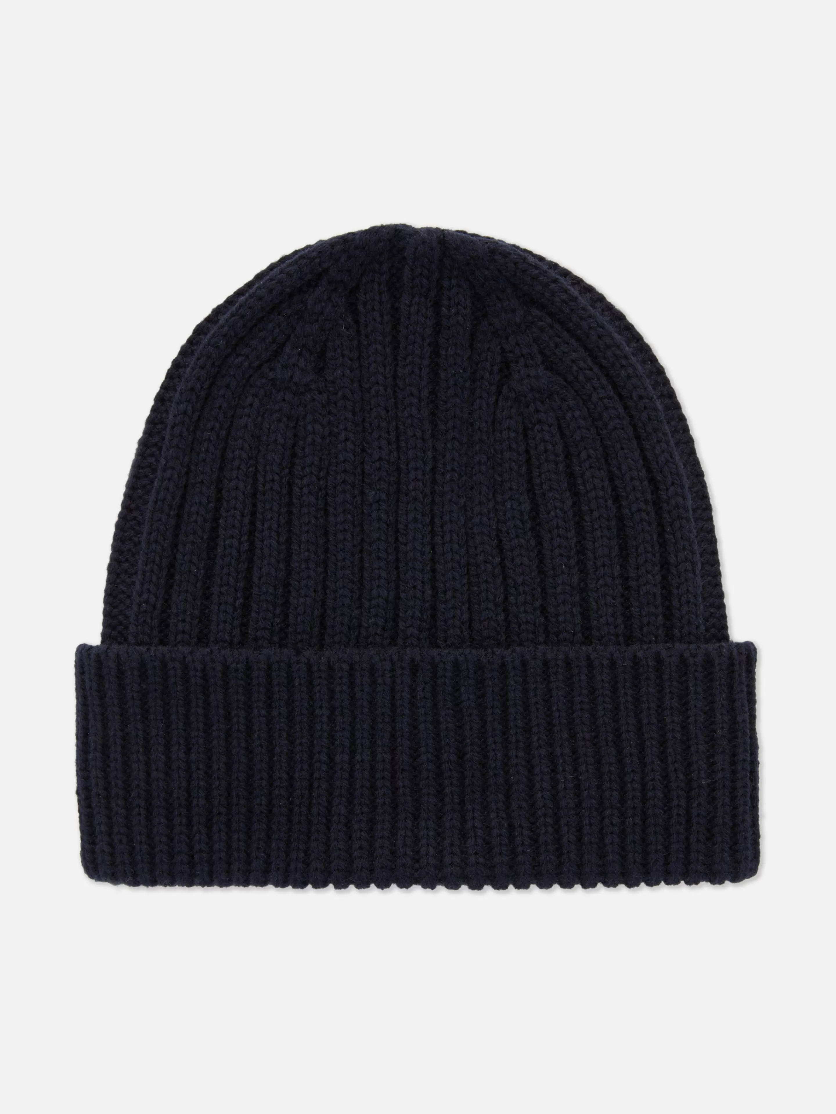 Chapéus, Luvas E Cachecóis*Primark Gorro Canelado Malha Grossa Azul-marinho