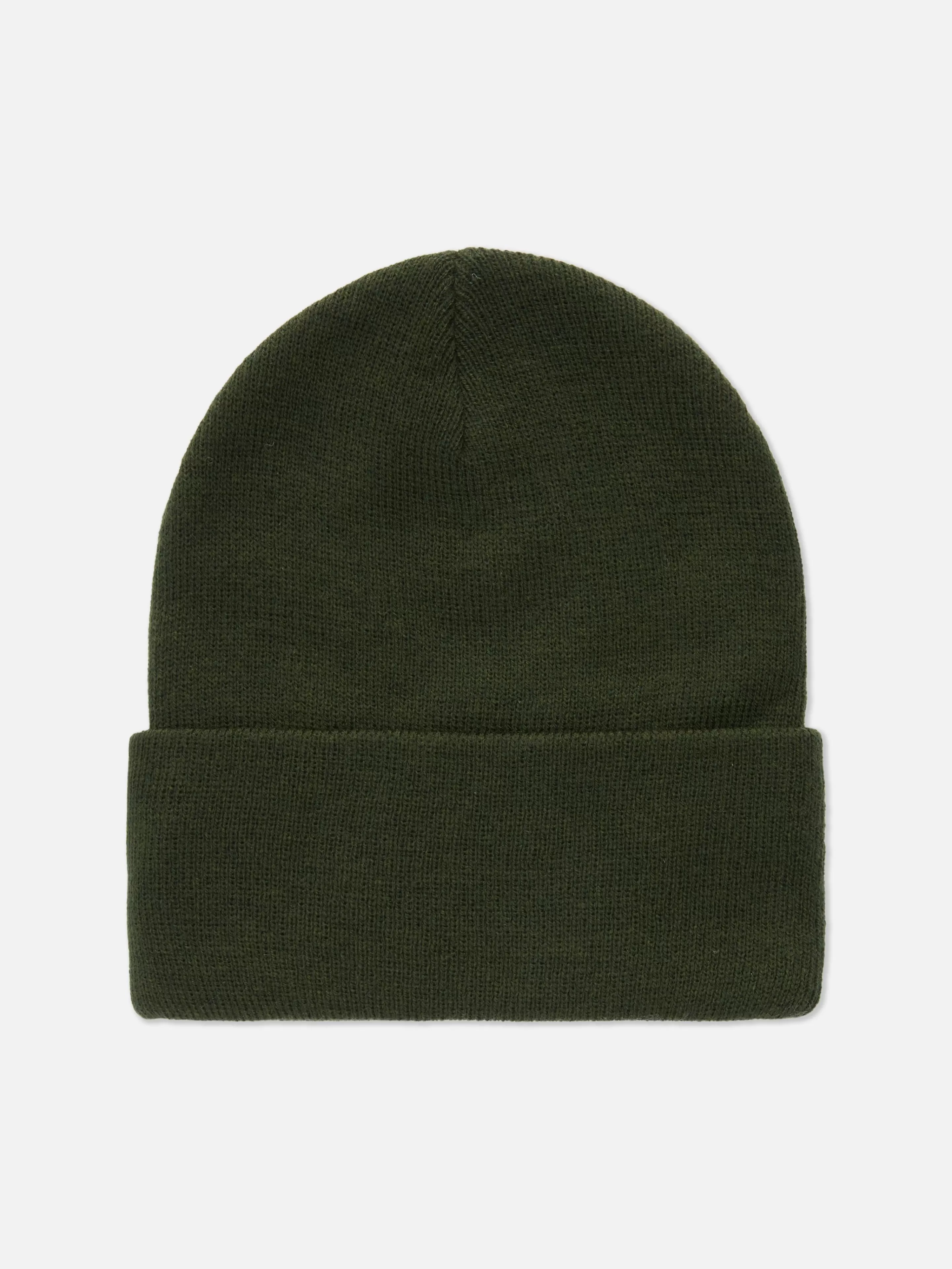 Chapéus, Luvas E Cachecóis*Primark Gorro Dobra Larga Verde-escuro