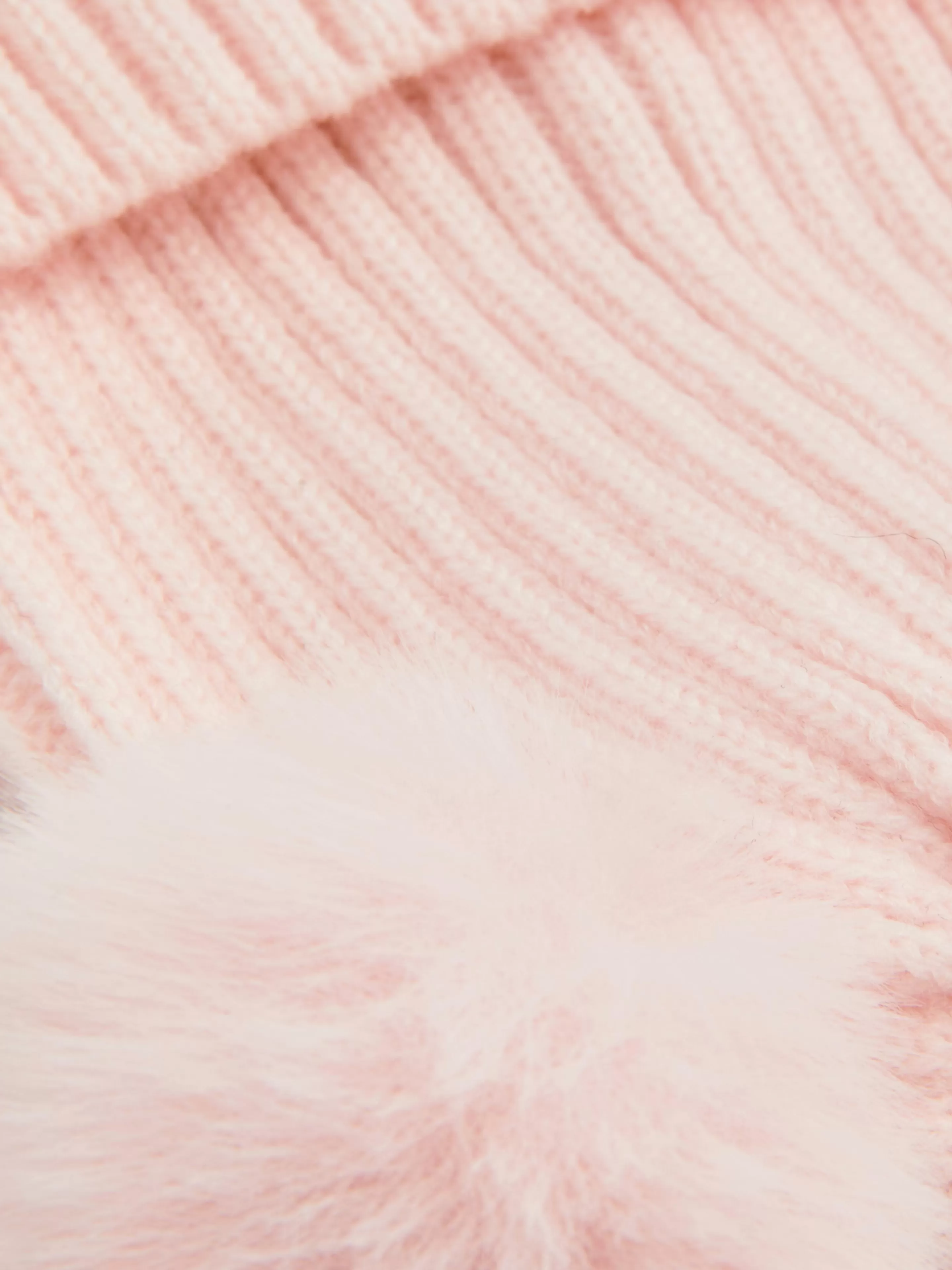 Chapéus E Luvas*Primark Gorro Malha Pompom Cor-de-rosa