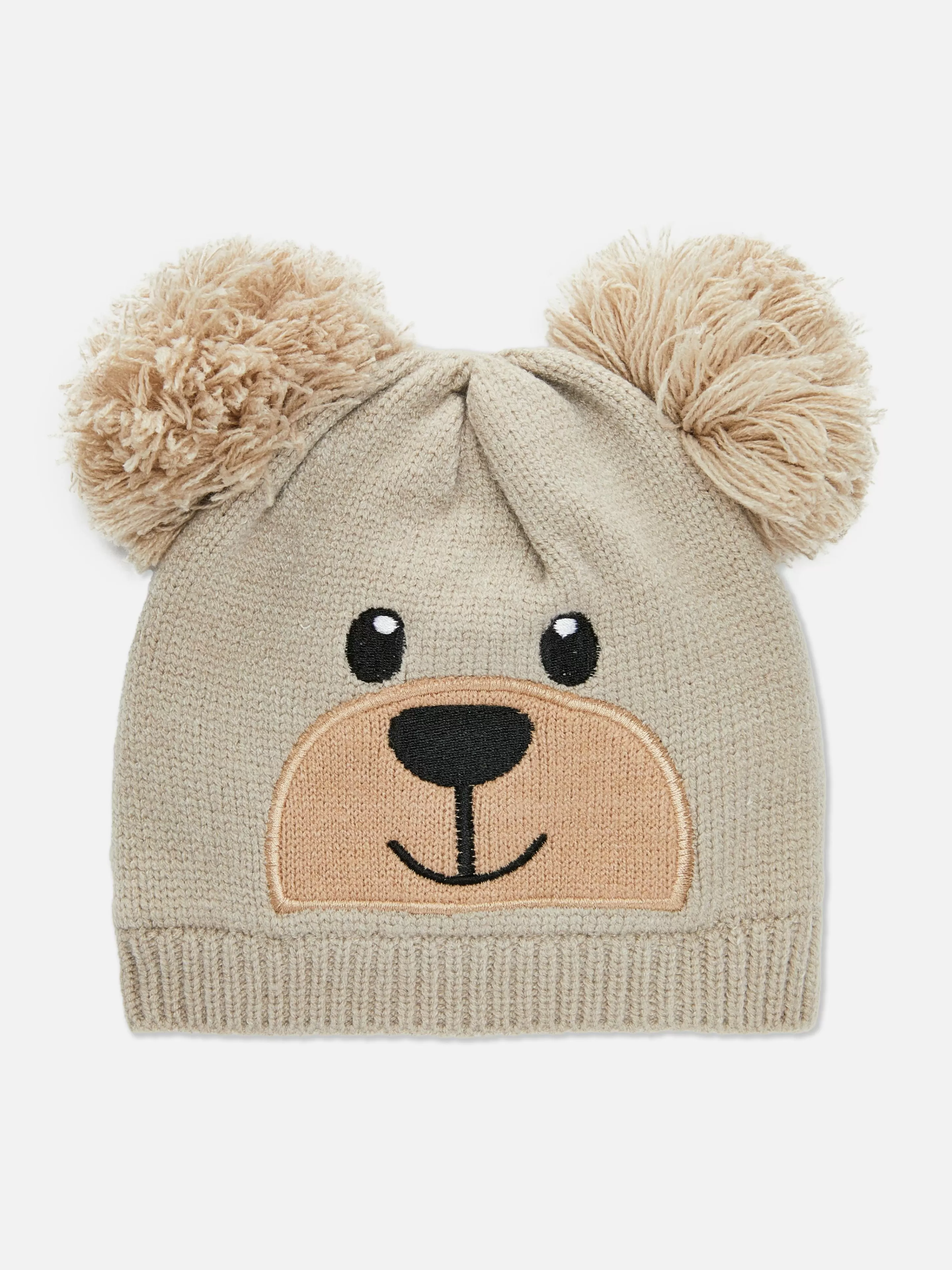 Chapéus E Luvas*Primark Gorro Pompom Urso Castanho claro