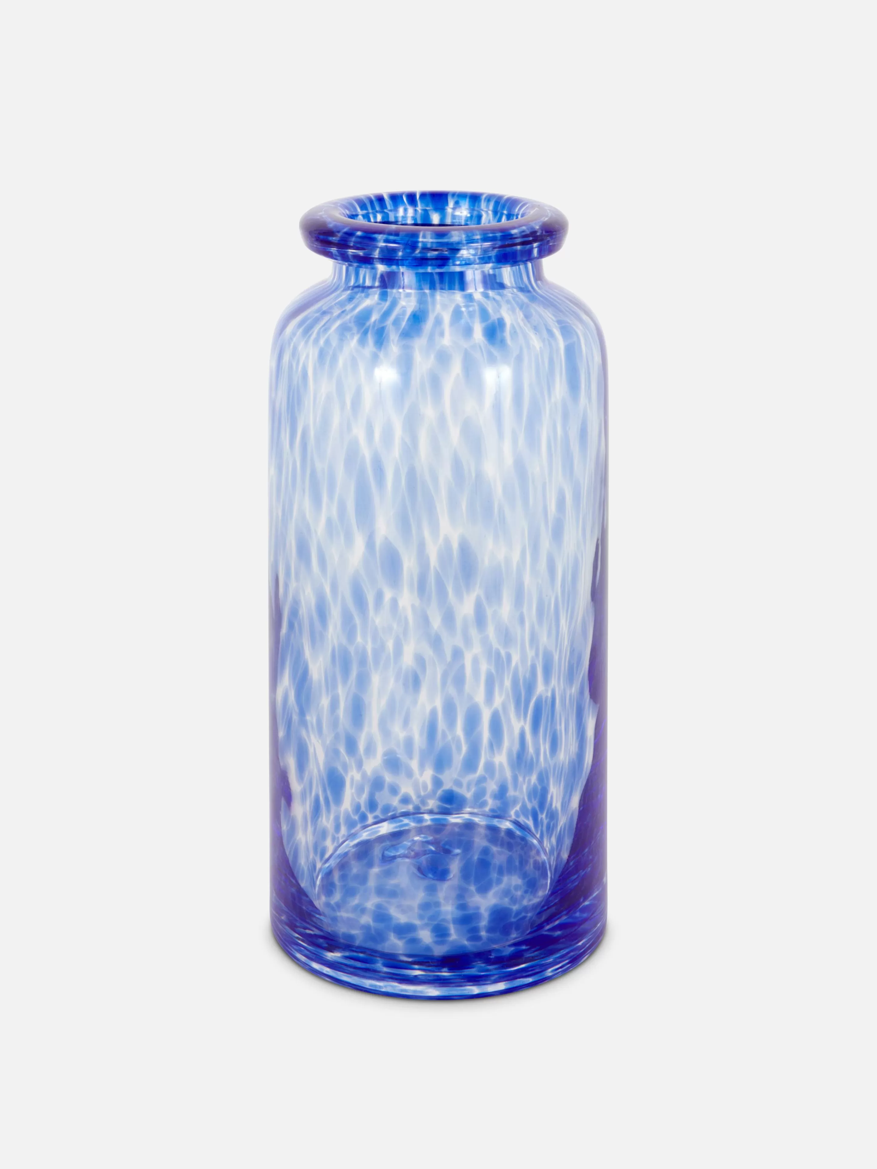 Vasos E Suportes Para Plantas*Primark Jarra Vidro Sarapintado Azul-escuro