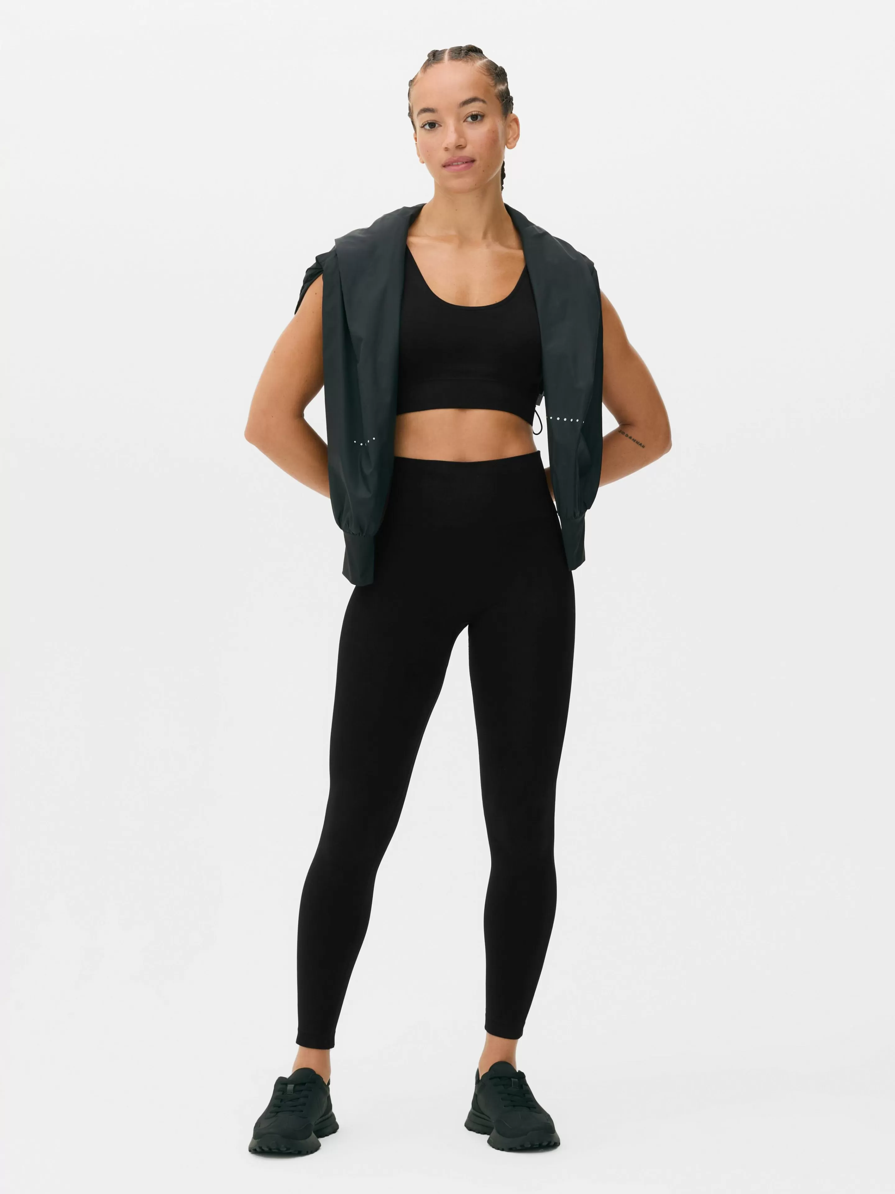 Roupas De Ginásio E De Desporto*Primark Leggings Compridas Desempenho S/ Costuras Preto