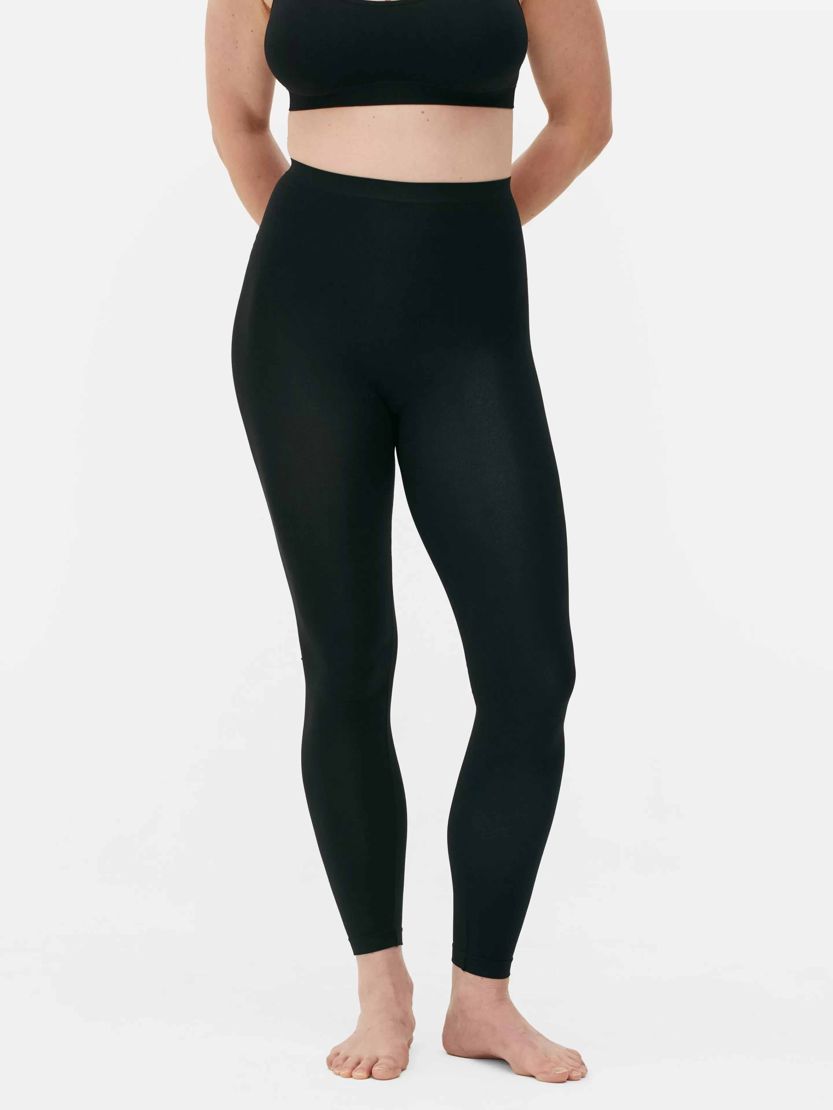 Roupa Modeladora*Primark Leggings Modeladoras S/ Costuras Preto