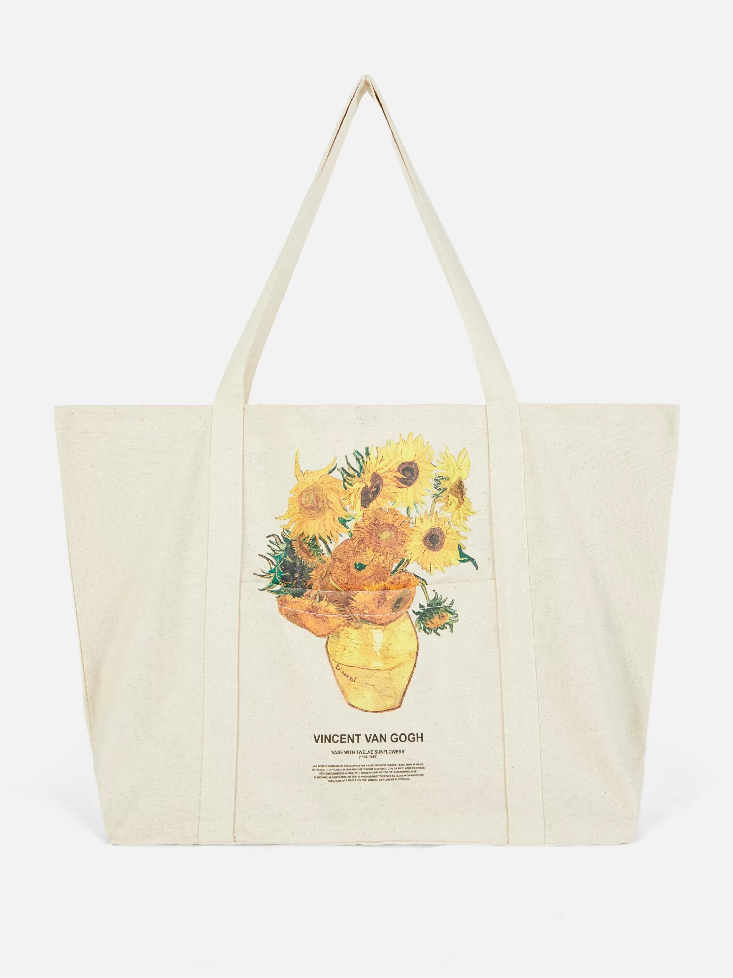 Acessórios De Viagem*Primark Mala Tote Vincent Van Gogh Girassóis XL Natural