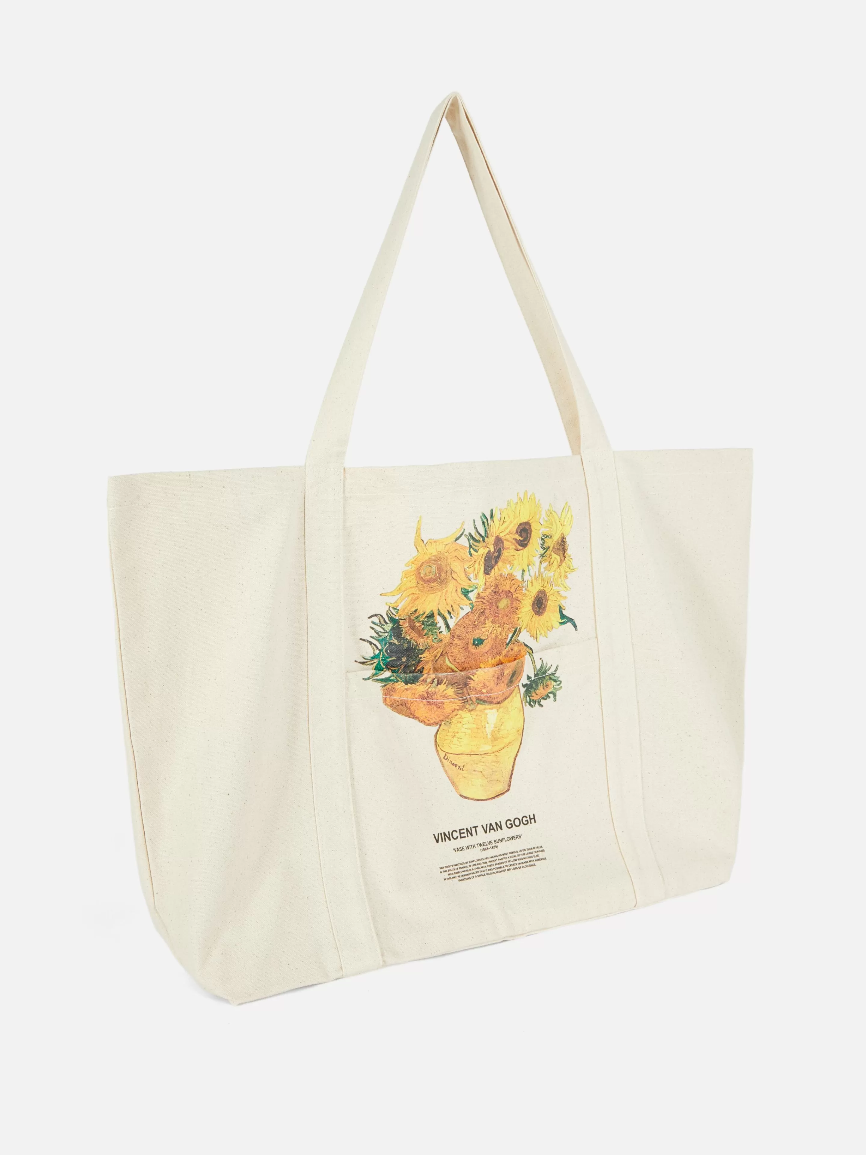 Acessórios De Viagem*Primark Mala Tote Vincent Van Gogh Girassóis XL Natural