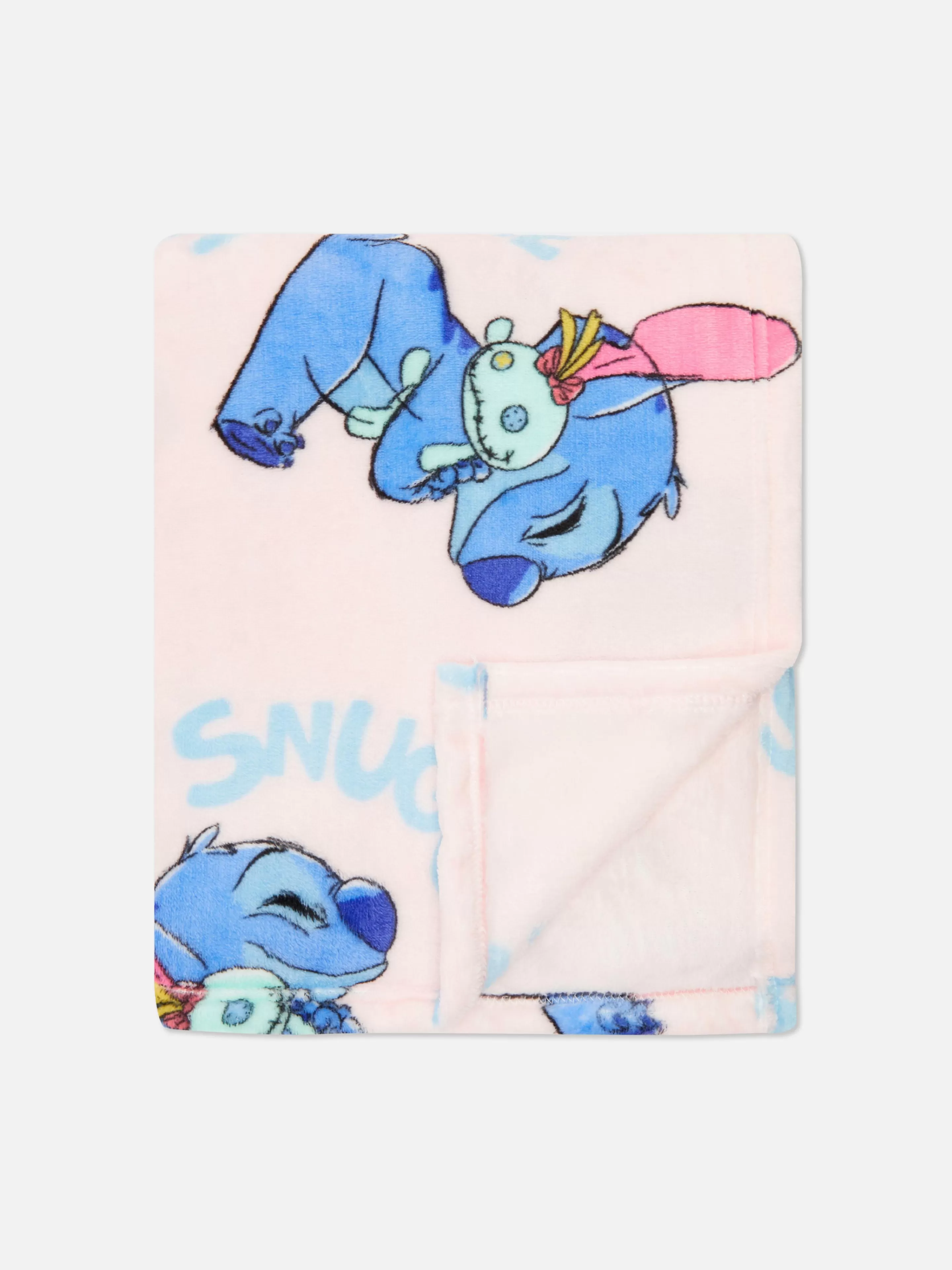 Cobertores E Mantas*Primark Manta Disney Stitch & Angel Cor-de-rosa