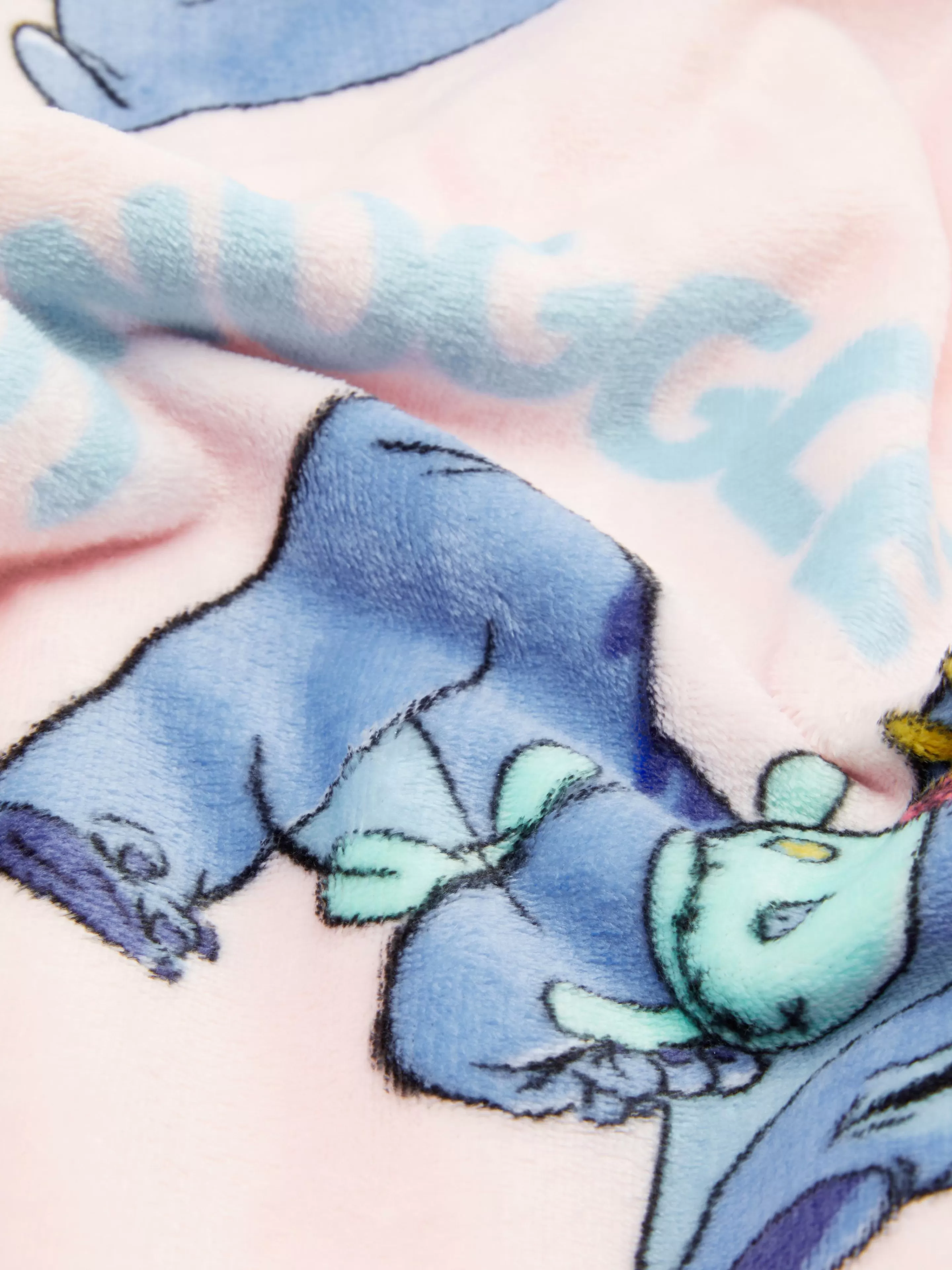 Cobertores E Mantas*Primark Manta Disney Stitch & Angel Cor-de-rosa