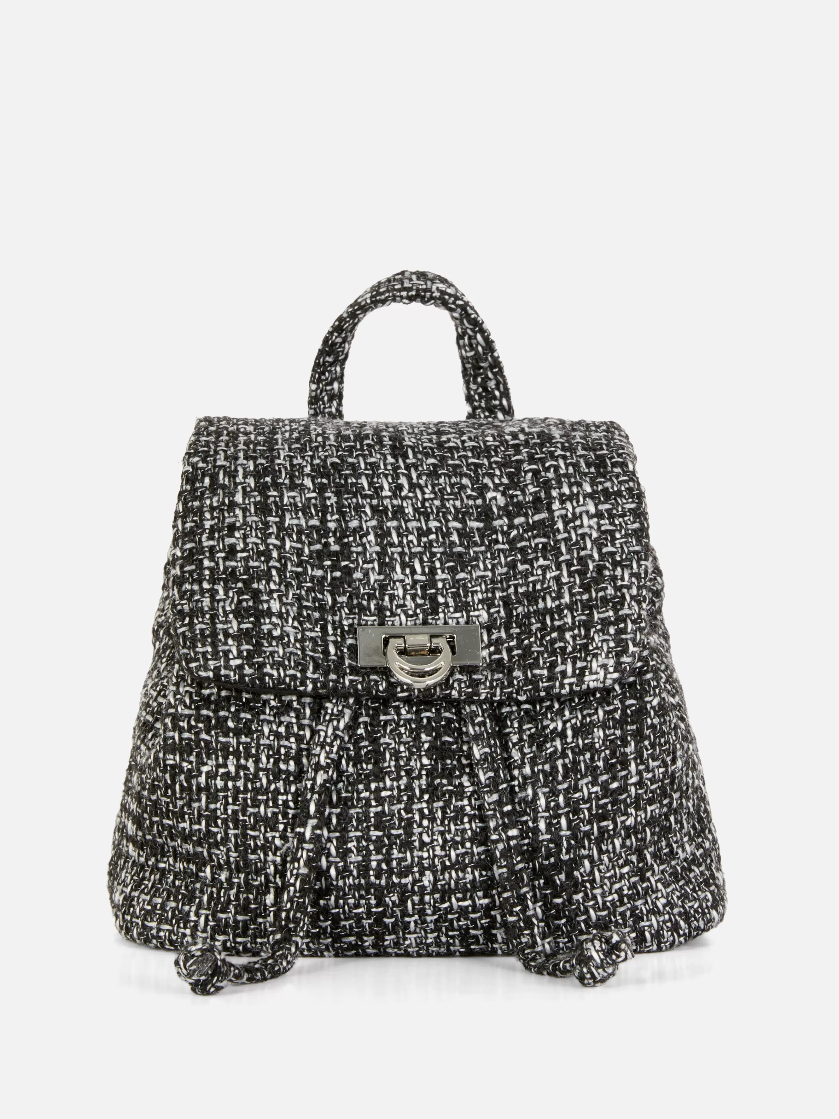 Malas E Carteiras*Primark Mini Mochila Texturada Bouclé Preto