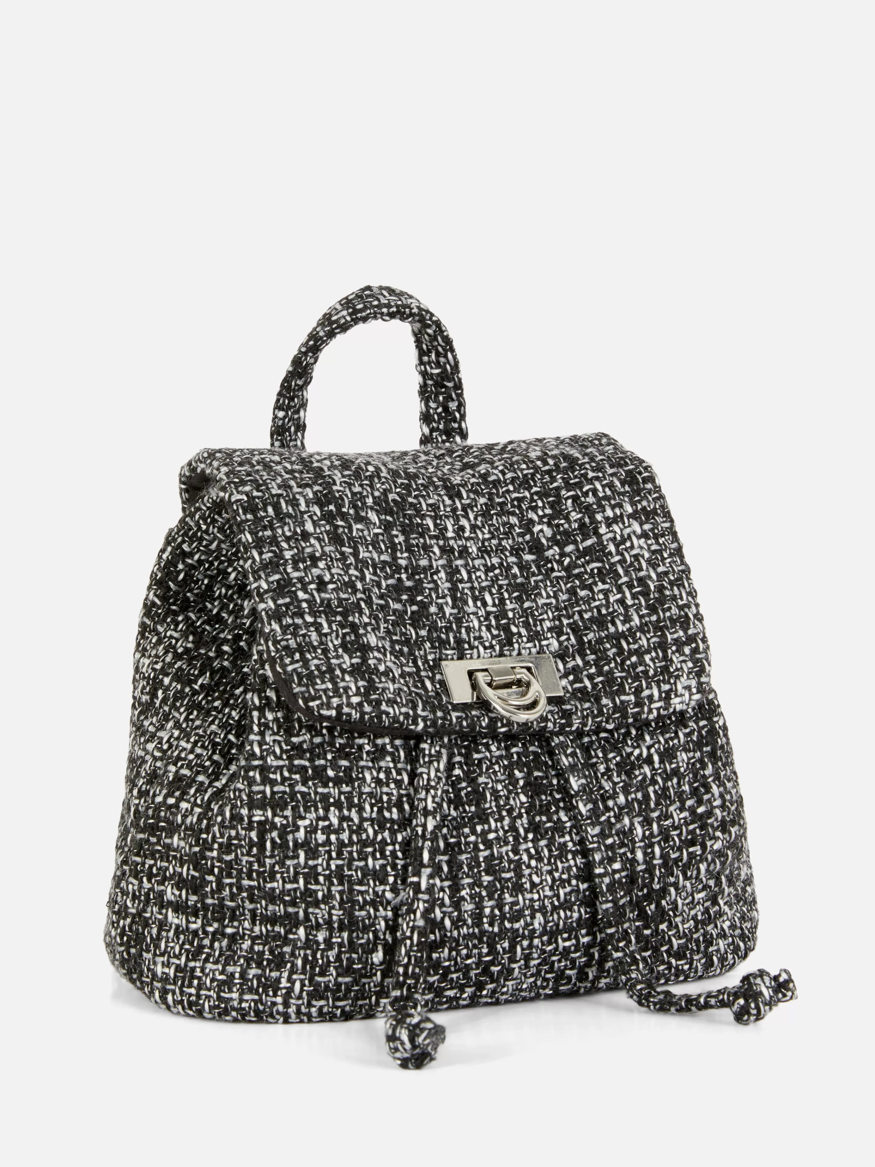 Malas E Carteiras*Primark Mini Mochila Texturada Bouclé Preto