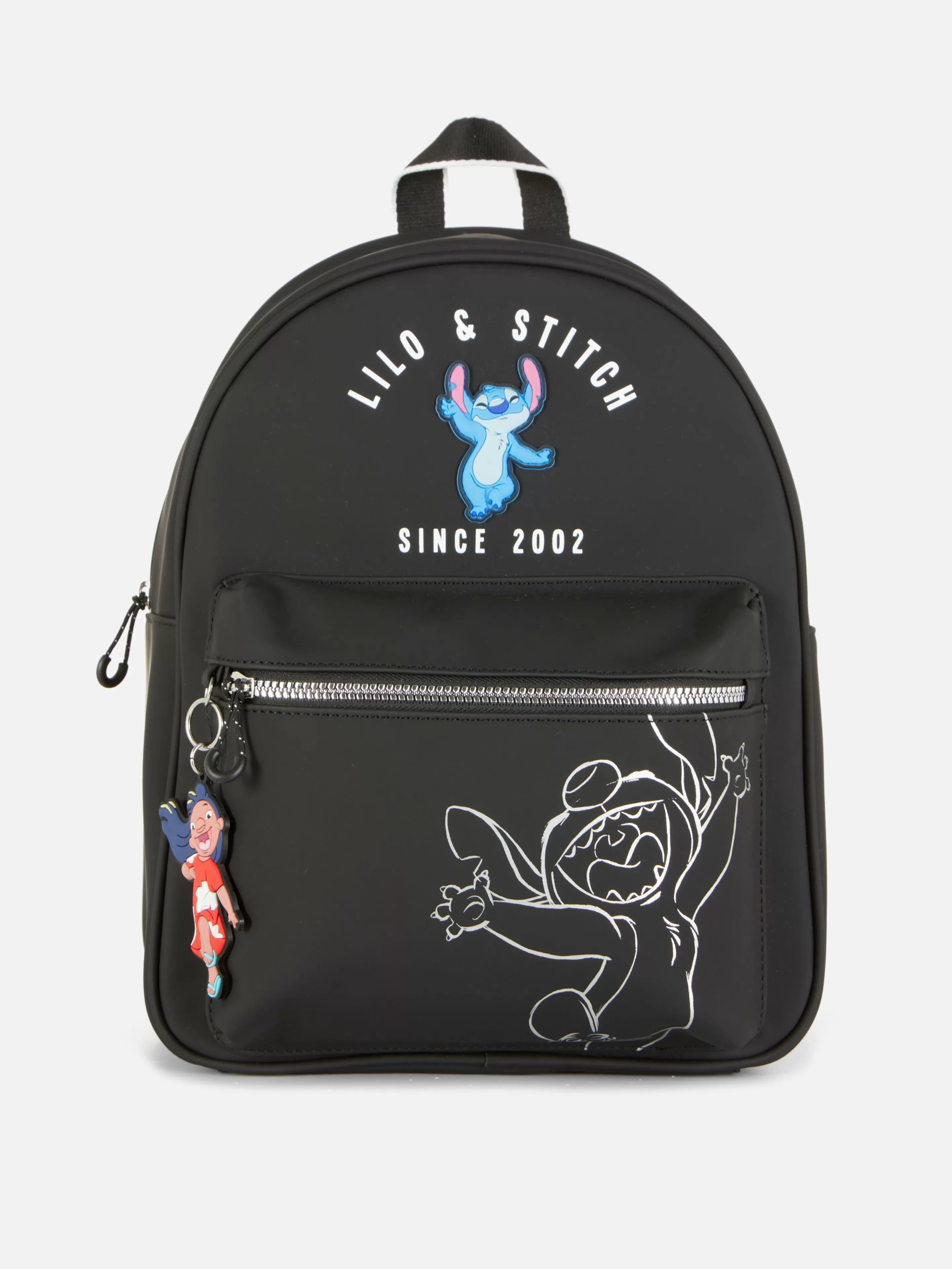 Malas E Carteiras*Primark Mochila Bolso Frente Disney Lilo & Stitch Preto