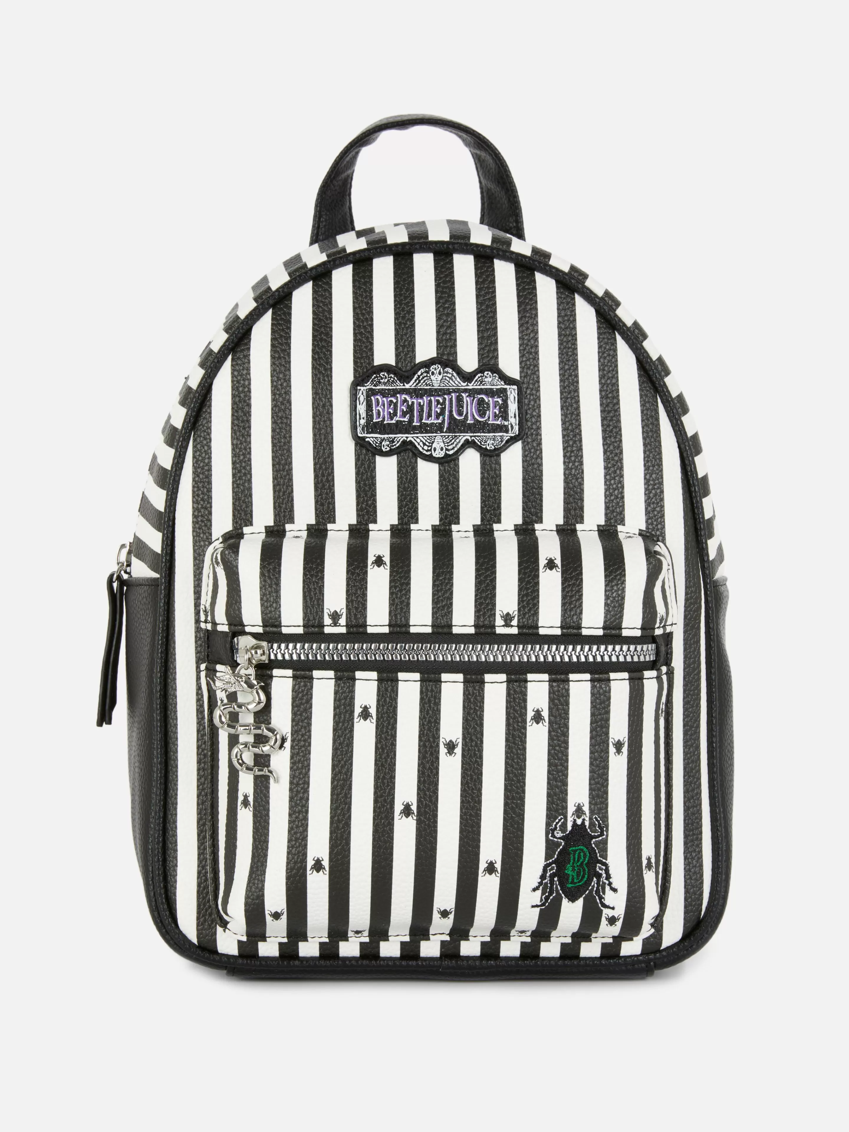 Malas E Carteiras*Primark Mochila Logótipo Beetlejuice Preto/Branco