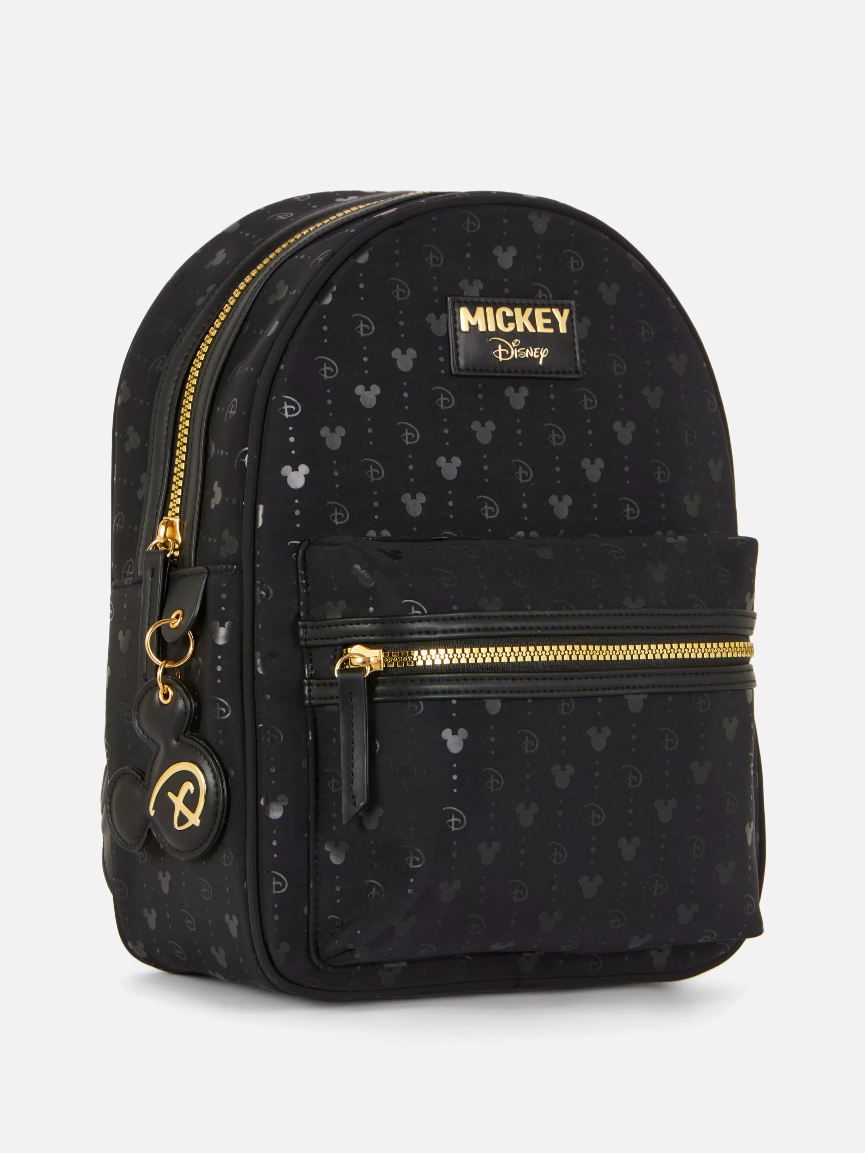 Malas E Carteiras*Primark Mochila Monograma Disney Mickey Mouse Dourada Preto