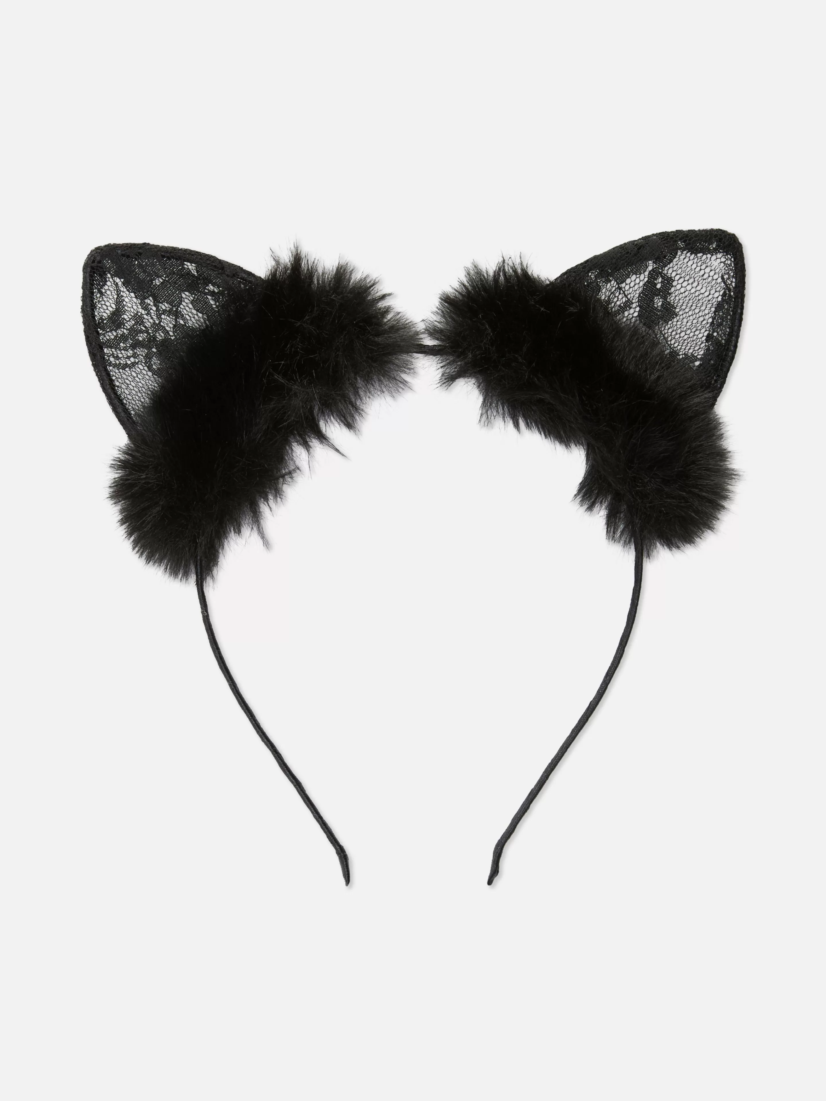 Acessórios De Cabelo*Primark Orelhas Gato Renda Halloween Preto