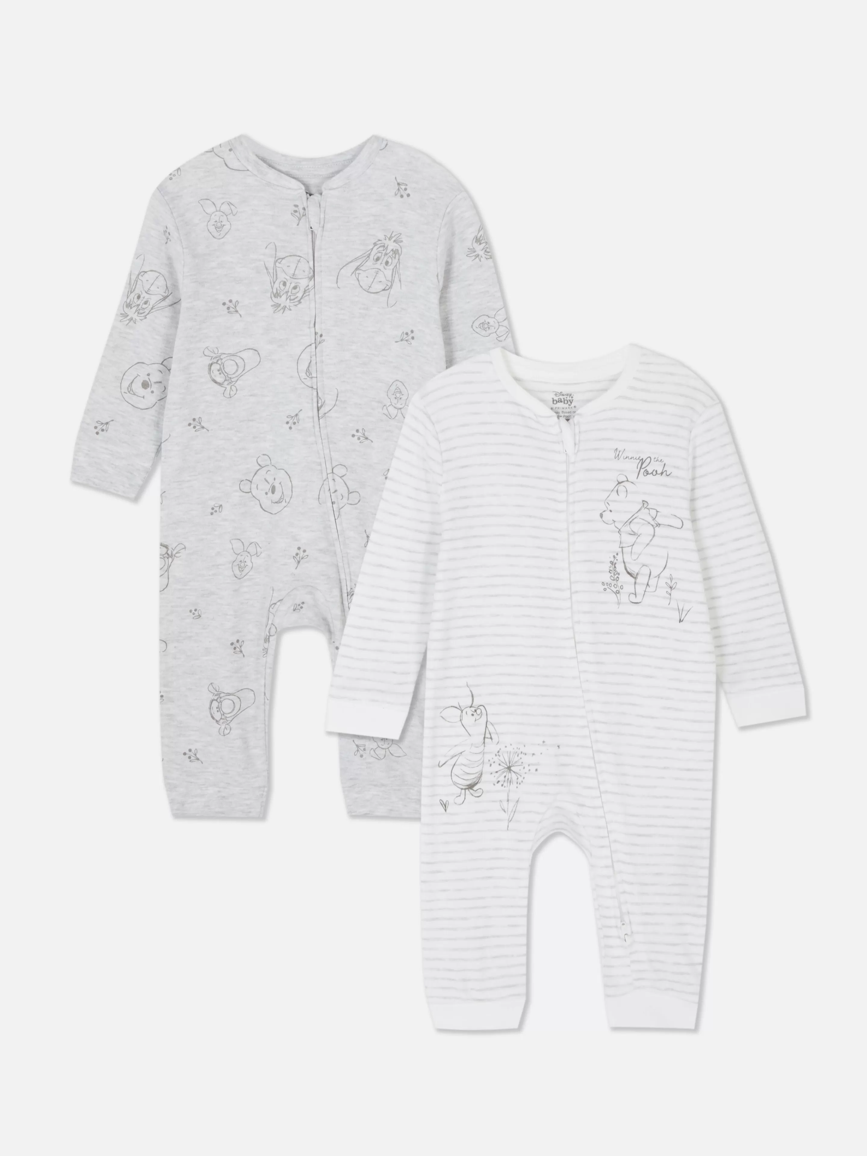 Babygrows E Pijamas*Primark Pack 2 Babygrows Disney Winnie The Pooh Branco