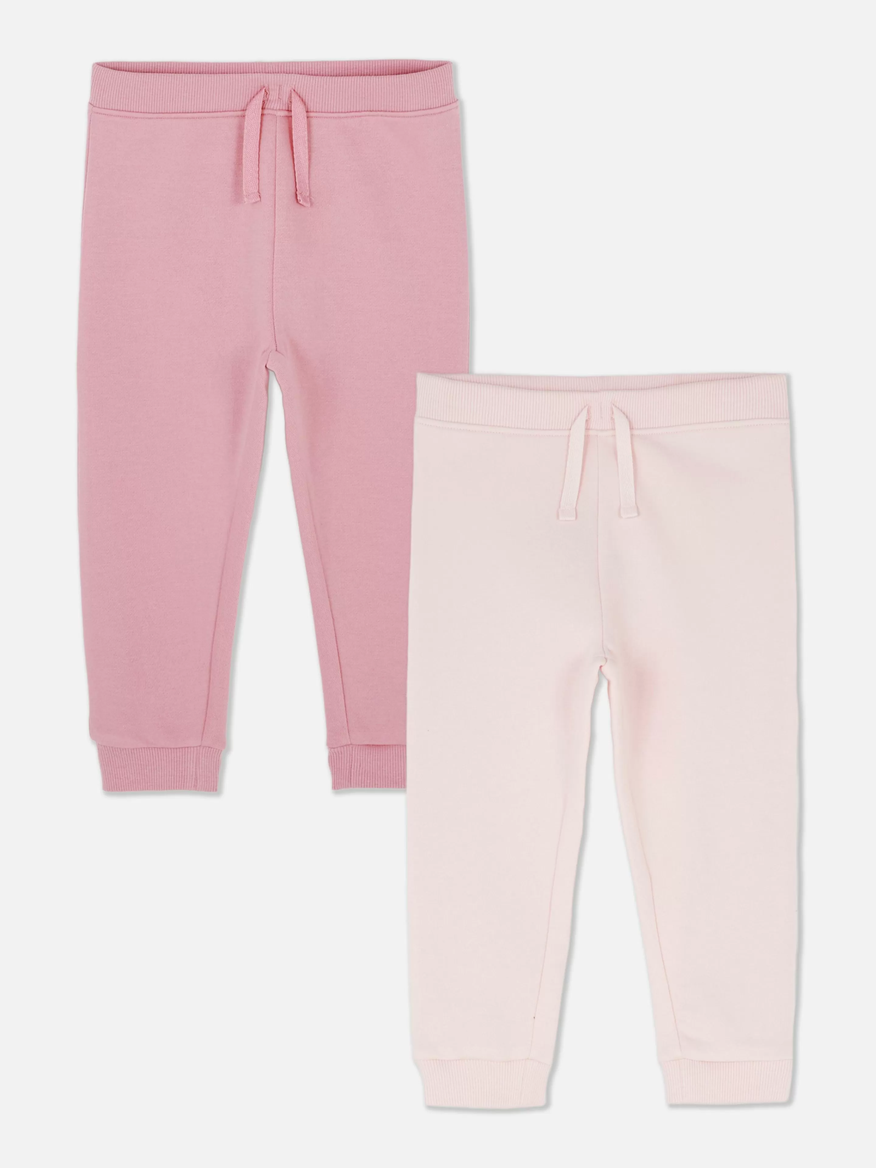 Calças E Leggings*Primark Pack 2 Calças Treino Punhos Cordão Cor-de-rosa