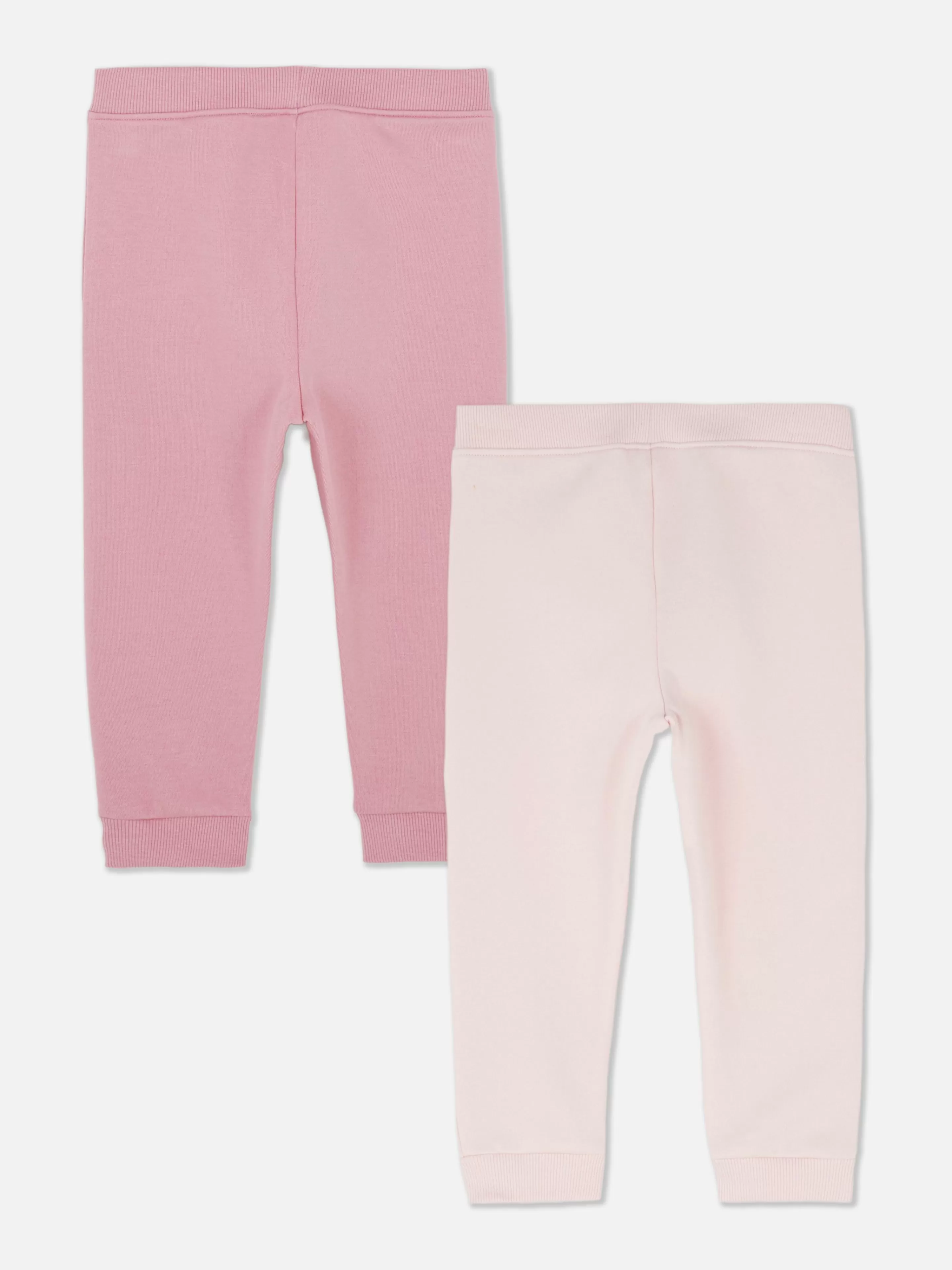 Calças E Leggings*Primark Pack 2 Calças Treino Punhos Cordão Cor-de-rosa