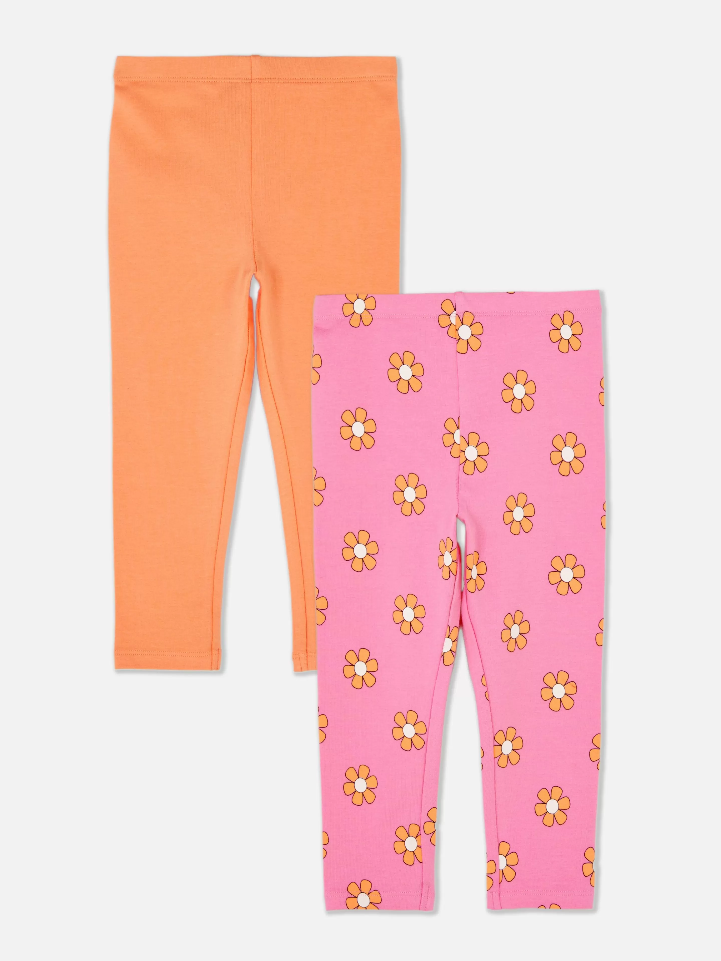 Calças E Leggings*Primark Pack 2 Leggings Designs Sortidos Cor-de-rosa