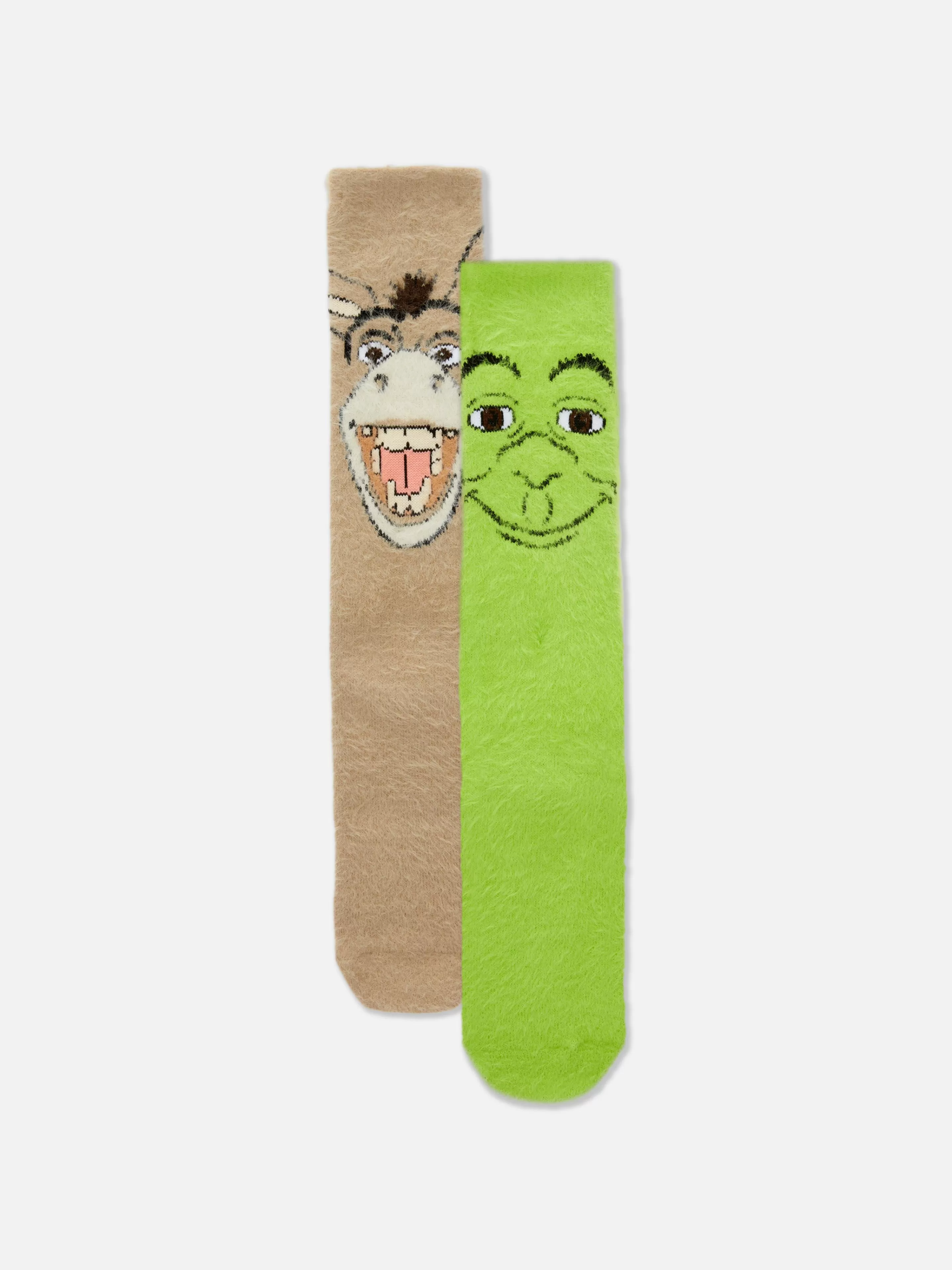 Meias*Primark Pack 2 Pares Meias Confortáveis Shrek Verde