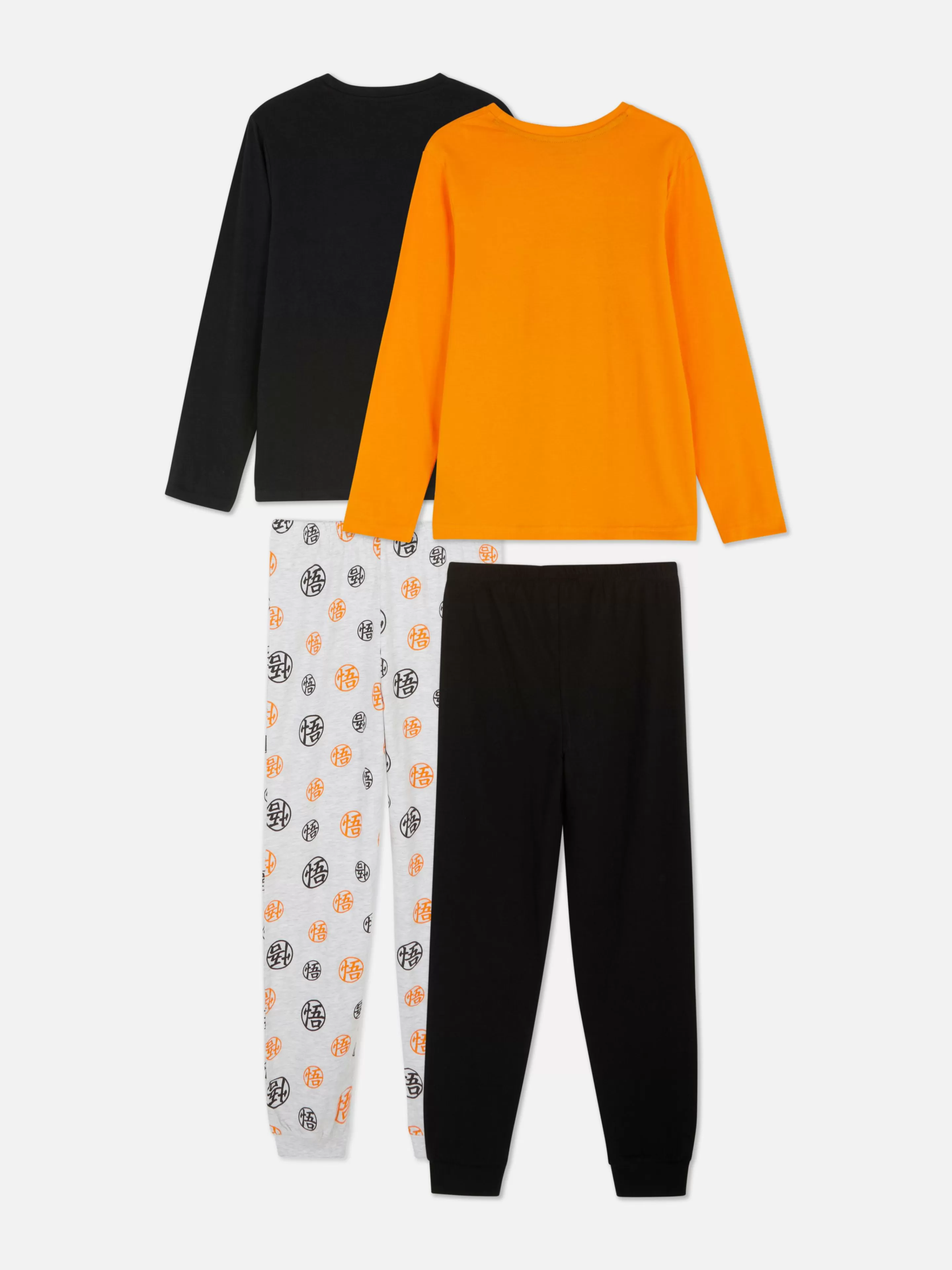 Pijamas E Roupa De Dormir*Primark Pack 2 Pijamas Manga Comprida Dragon Ball Z Cor de laranja