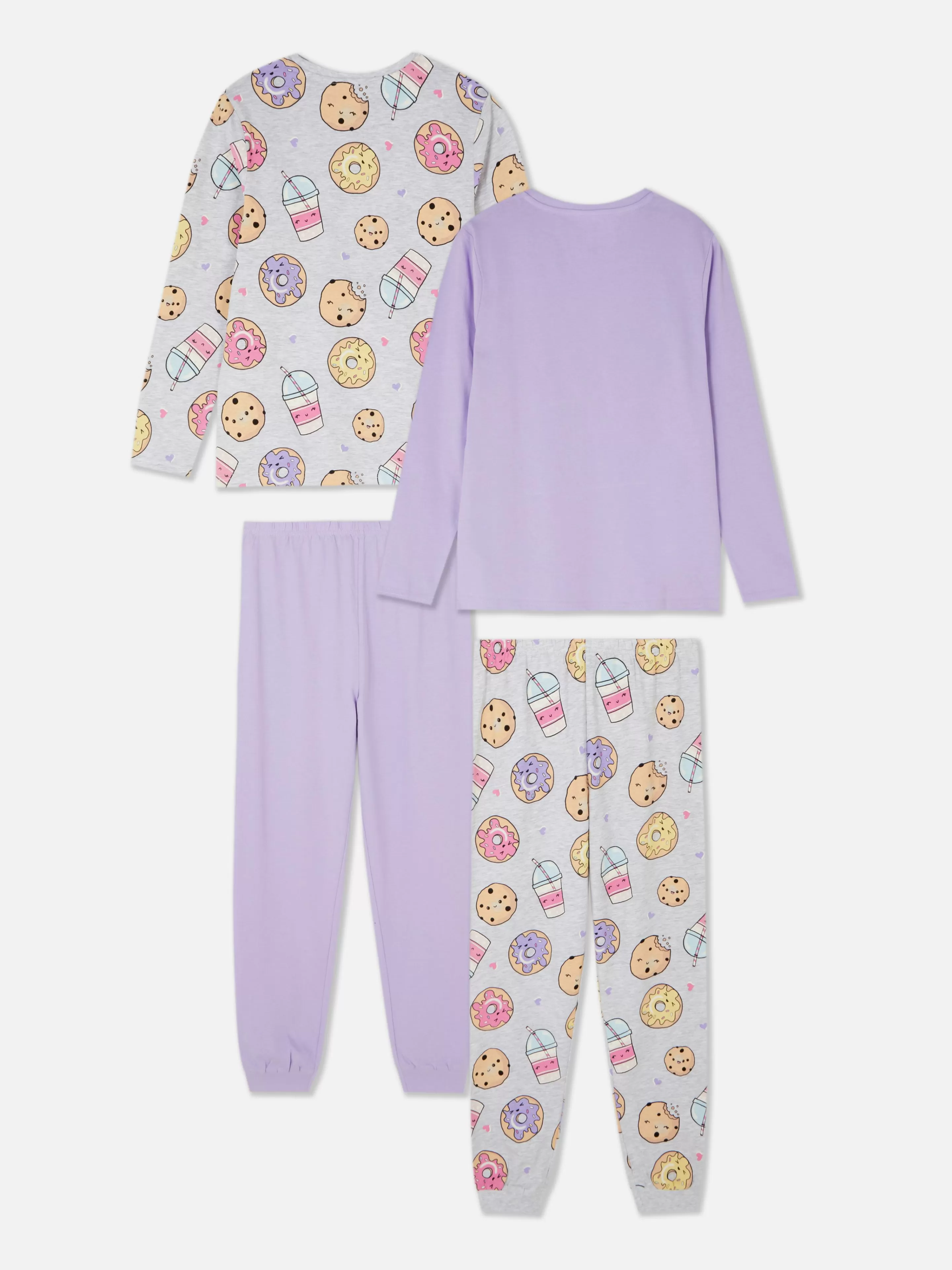 Pijamas E Roupa De Dormir*Primark Pack 2 Pijamas Padrão Chá Perolado Multicolor