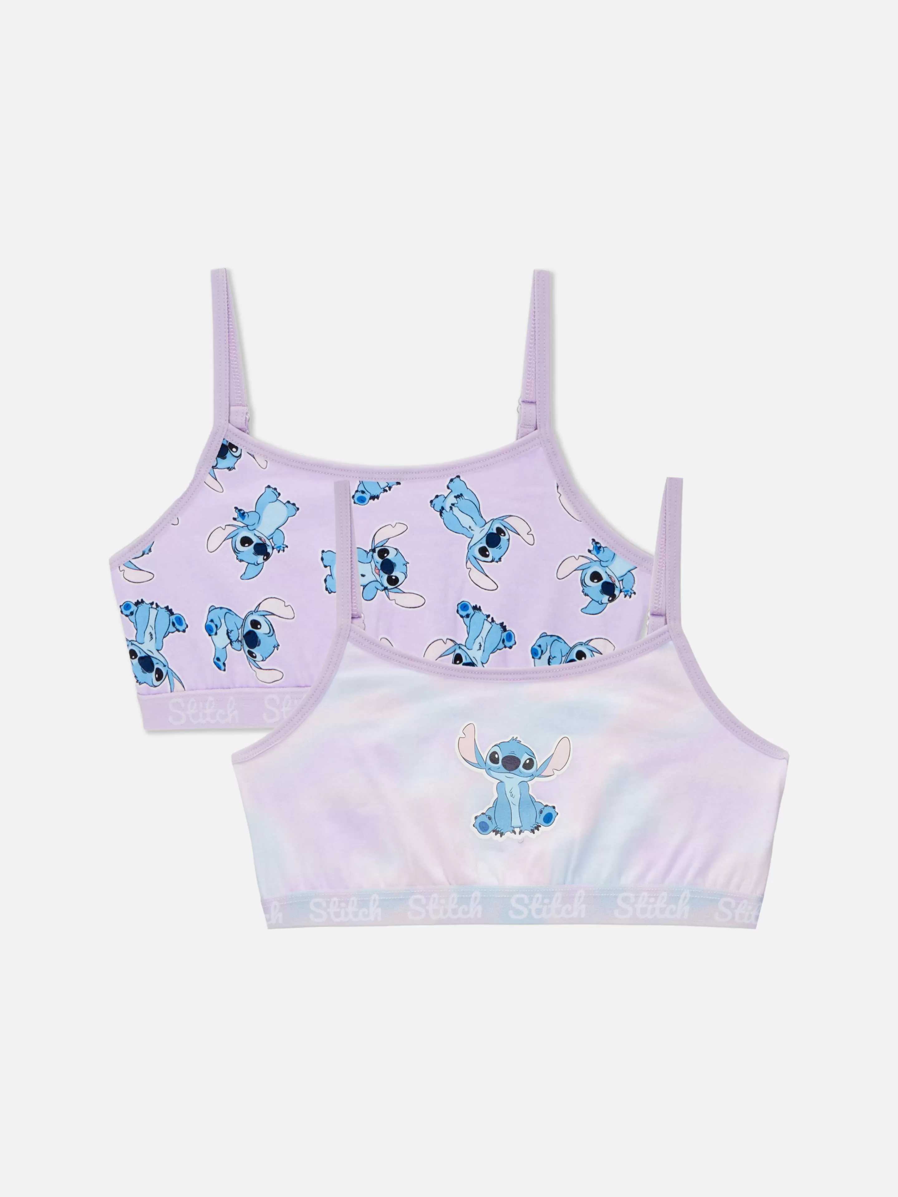 Roupa Interior*Primark Pack 2 Tops S/ Mangas Curtos Disney Stitch Multicolor